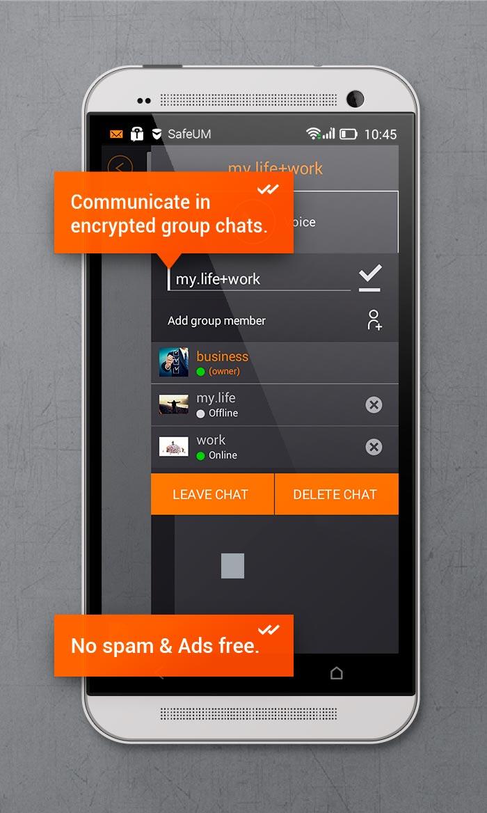 اسکرین شات 6 برنامه Secure messenger SafeUM