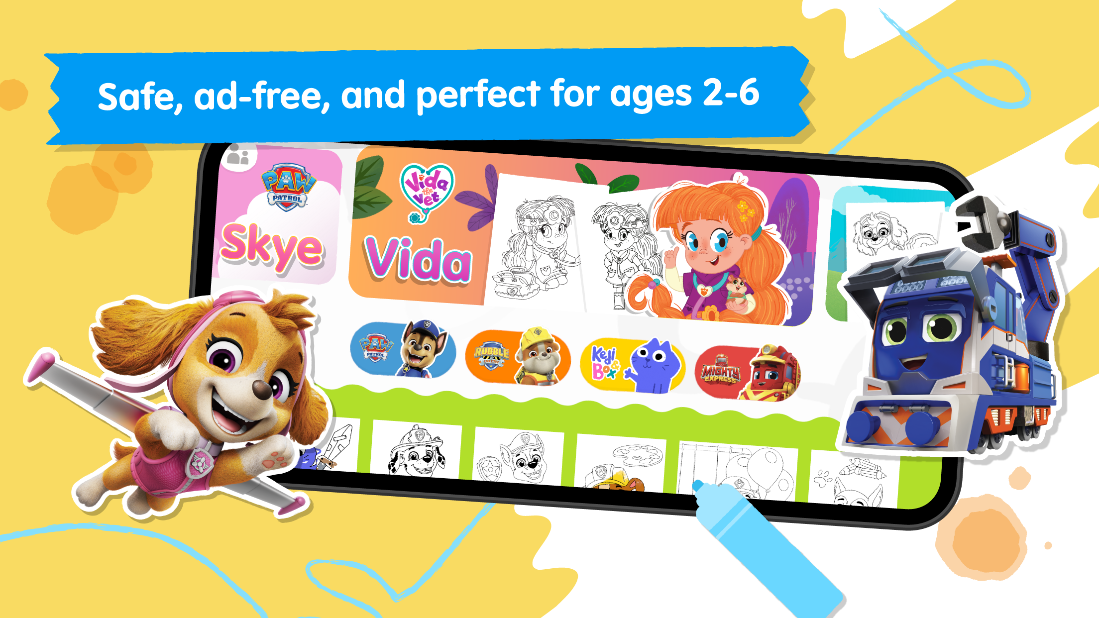 اسکرین شات 2 بازی Crayon Club: Color PAW Patrol