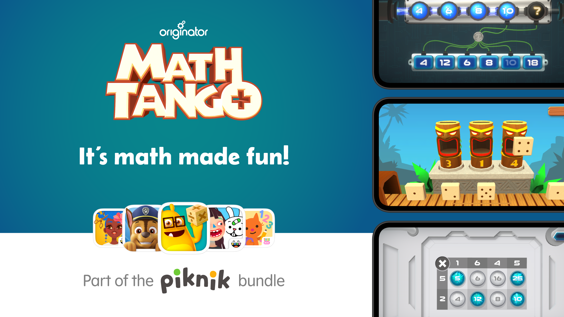 اسکرین شات 1 بازی MathTango: Math Games for Kids