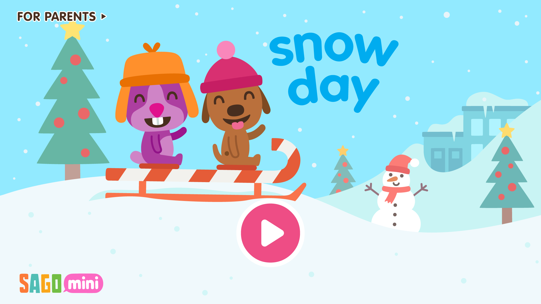 اسکرین شات 1 برنامه Sago Mini Snow Day Surprise