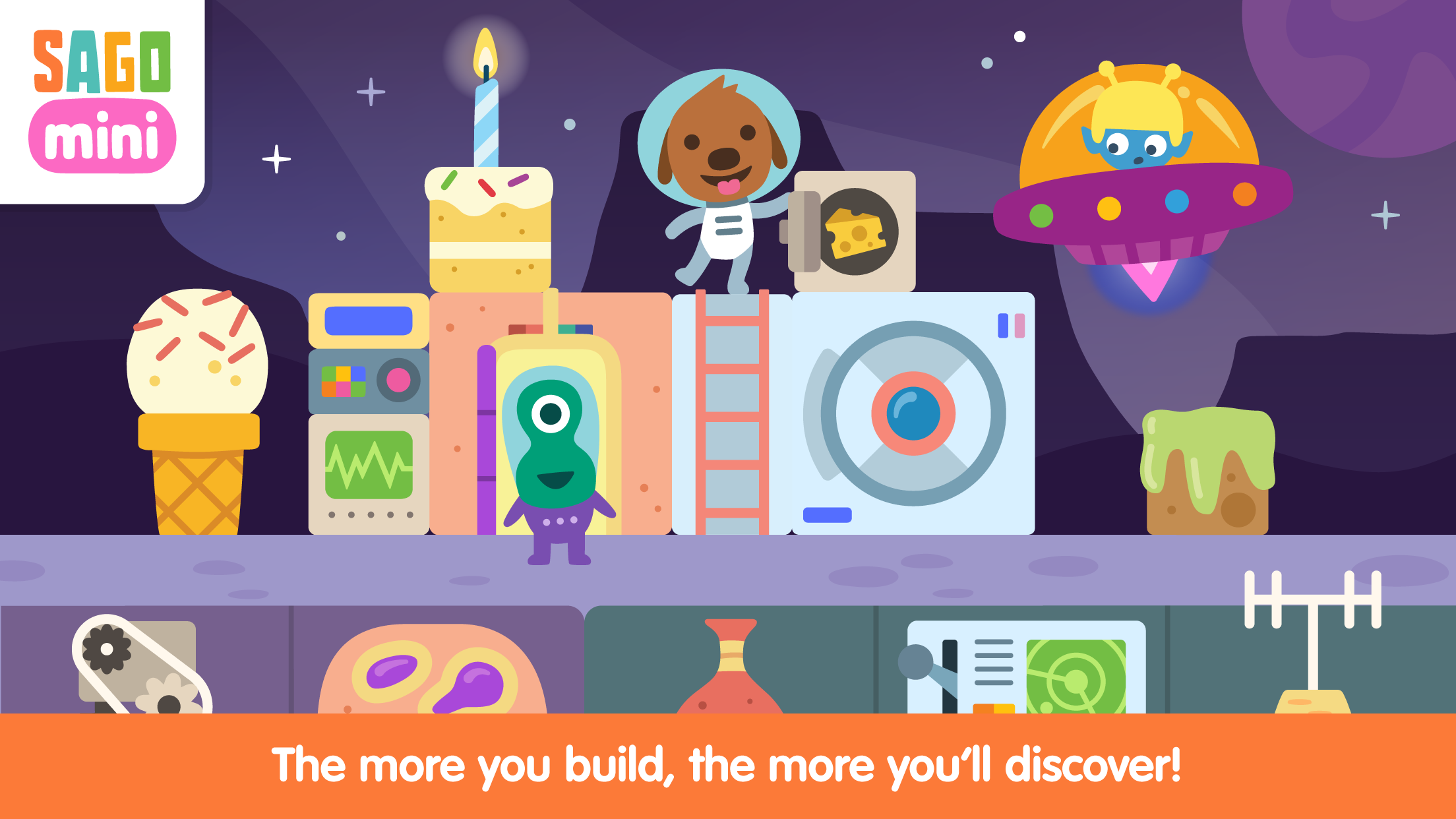 اسکرین شات 4 برنامه Sago Mini Space Blocks Builder