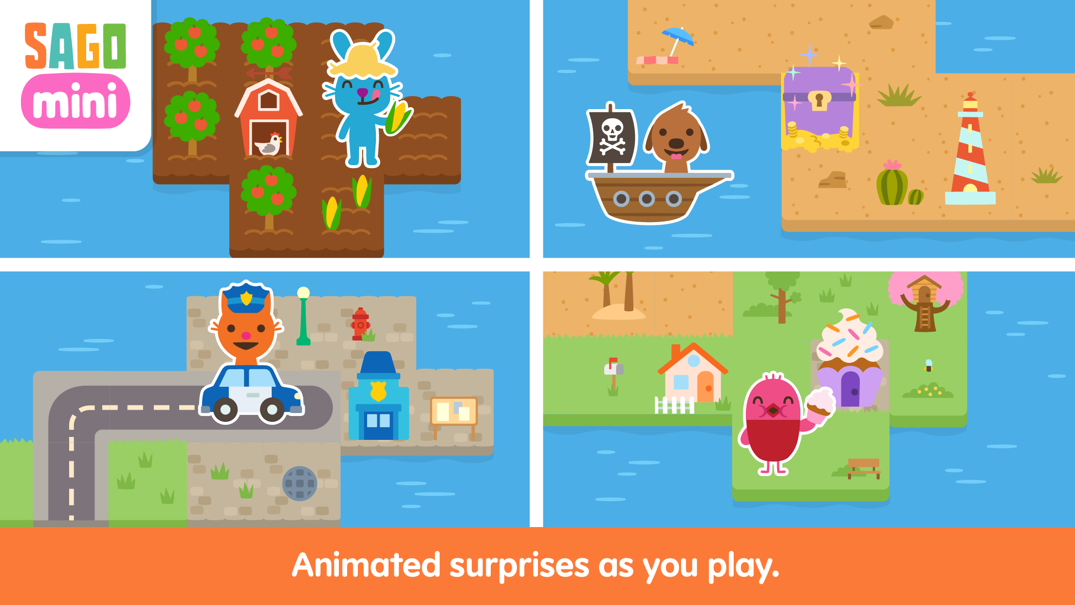 اسکرین شات 4 برنامه Sago Mini Town Builder