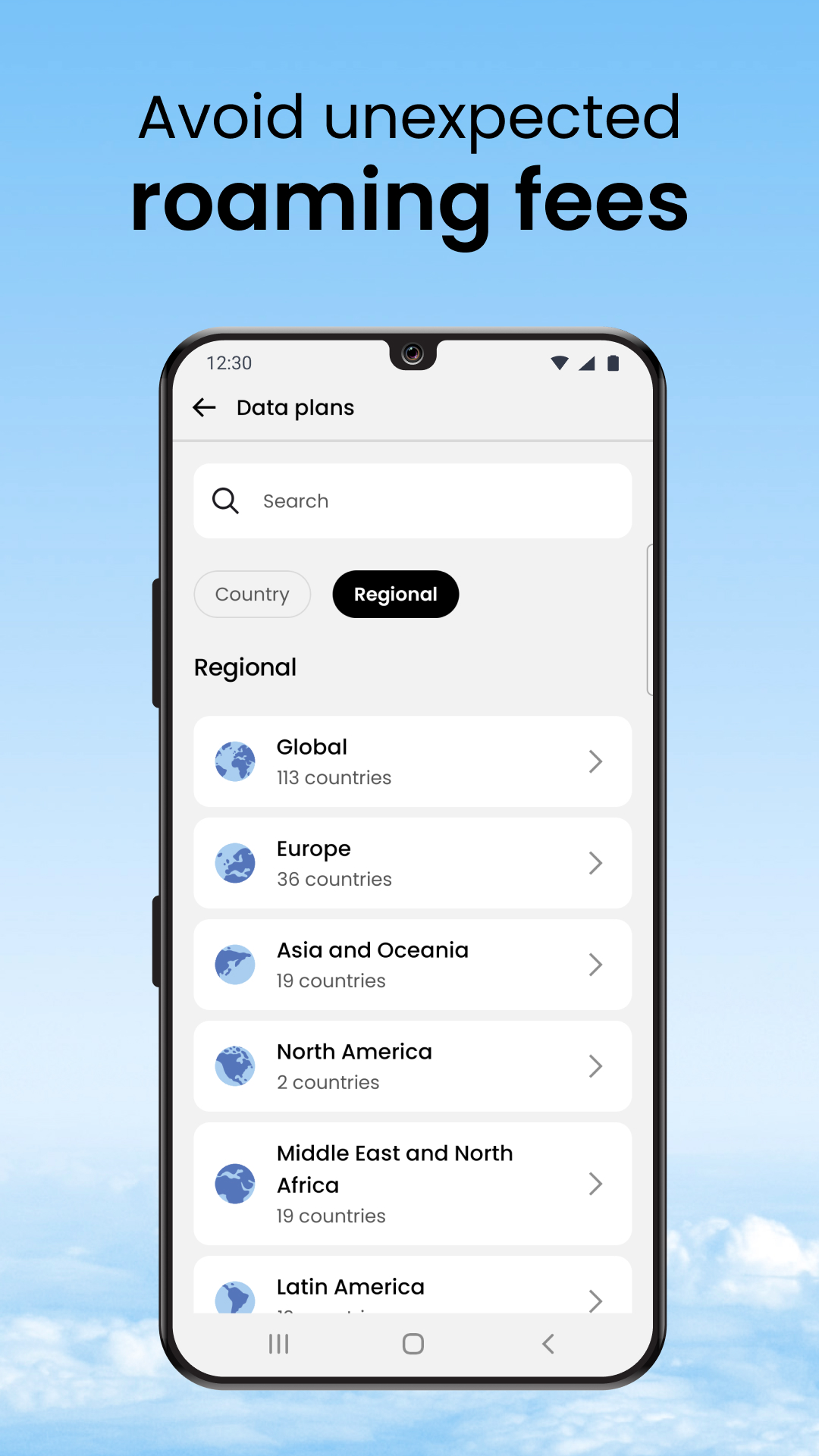 اسکرین شات 5 برنامه Saily: An eSIM travel app