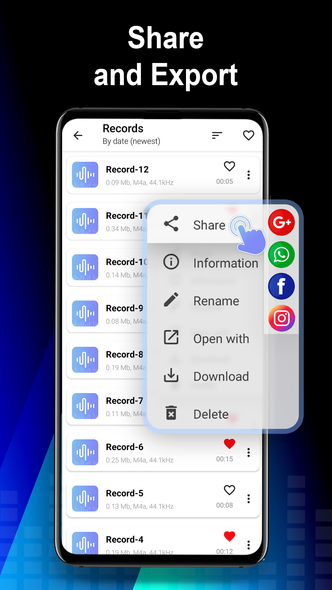 اسکرین شات 5 برنامه Voice Recorder: Audio Recorder