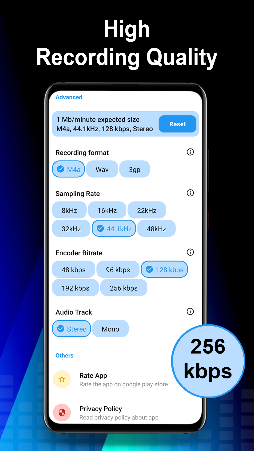 اسکرین شات 4 برنامه Voice Recorder: Audio Recorder