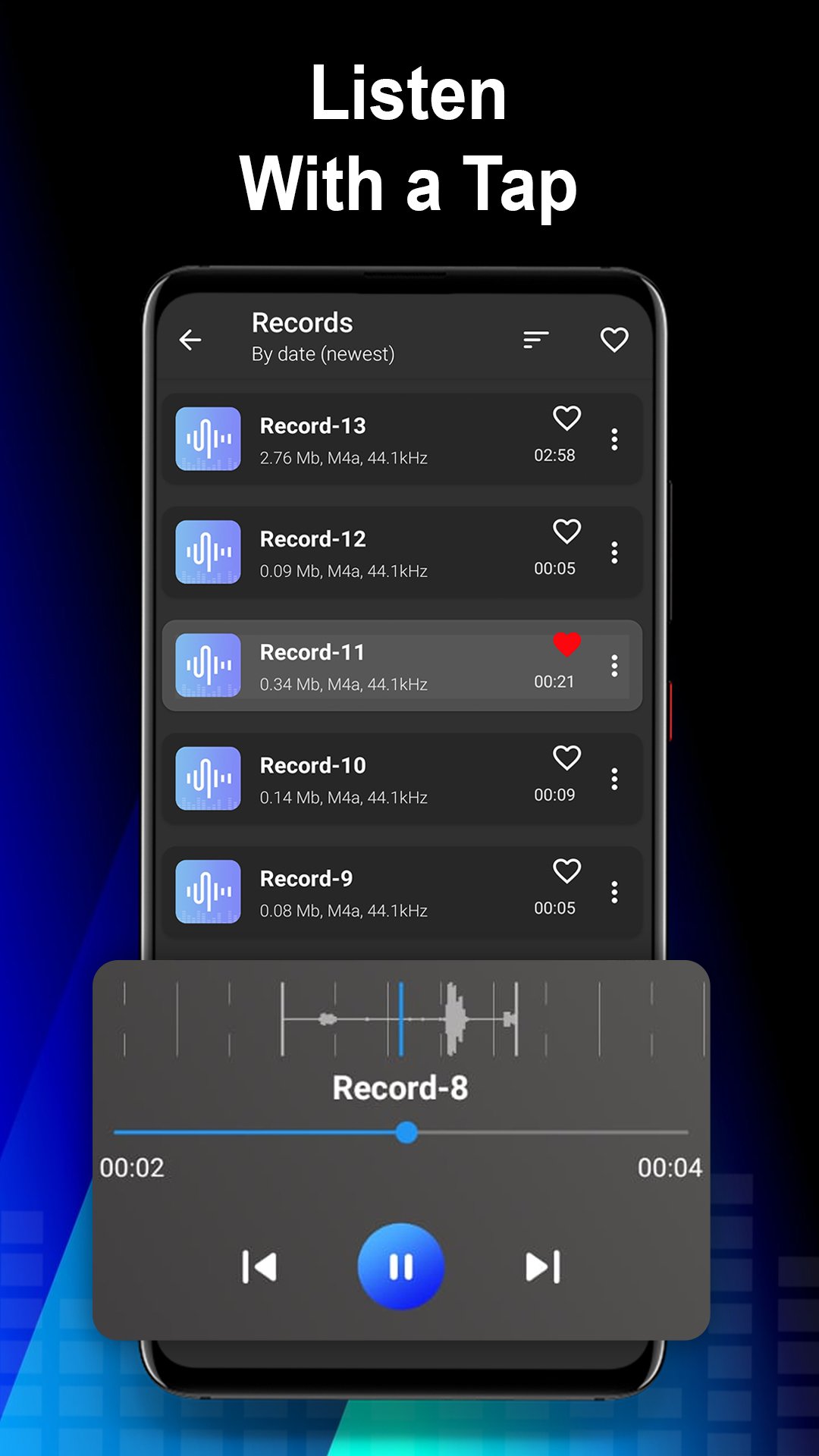اسکرین شات 3 برنامه Voice Recorder: Audio Recorder