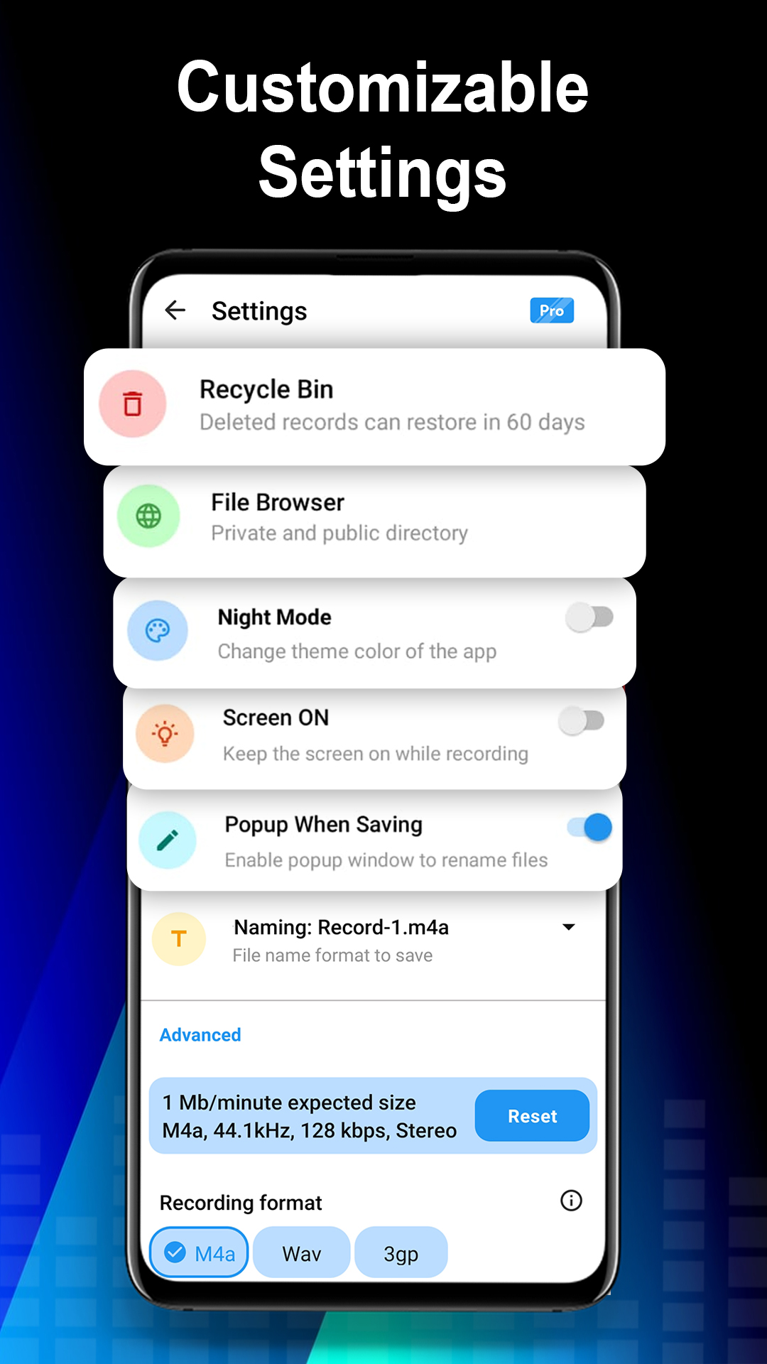اسکرین شات 6 برنامه Voice Recorder: Audio Recorder