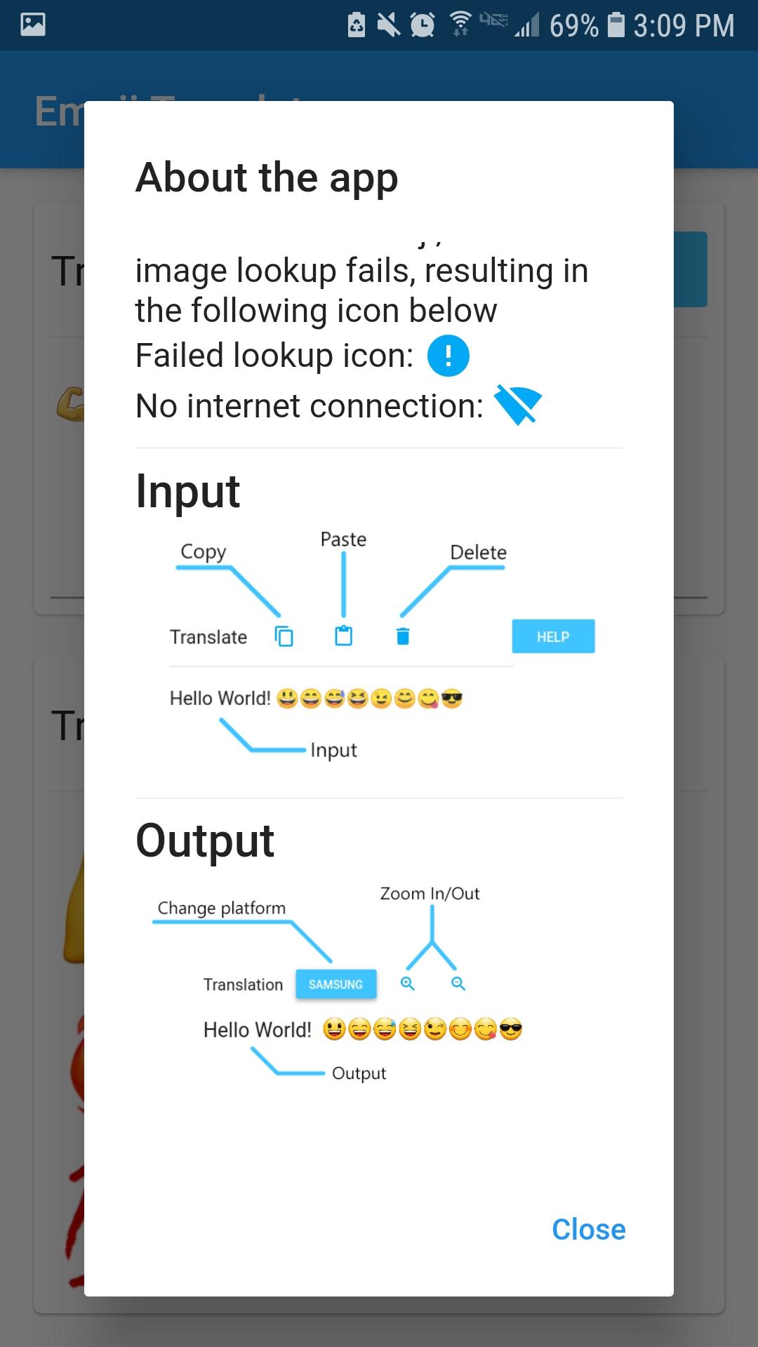 اسکرین شات 2 برنامه Emoji Translate