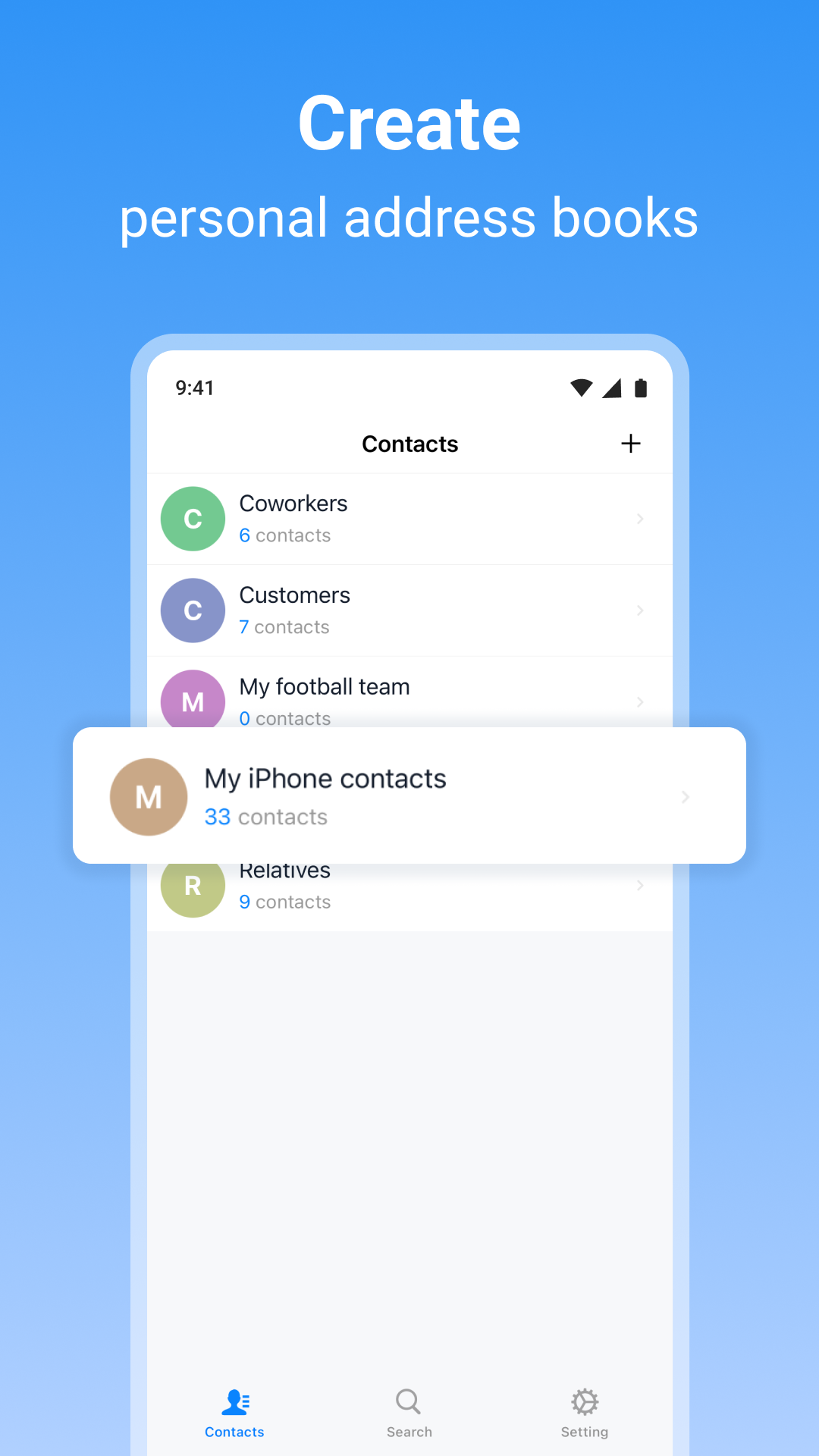 اسکرین شات 1 برنامه SA Contacts Pro
