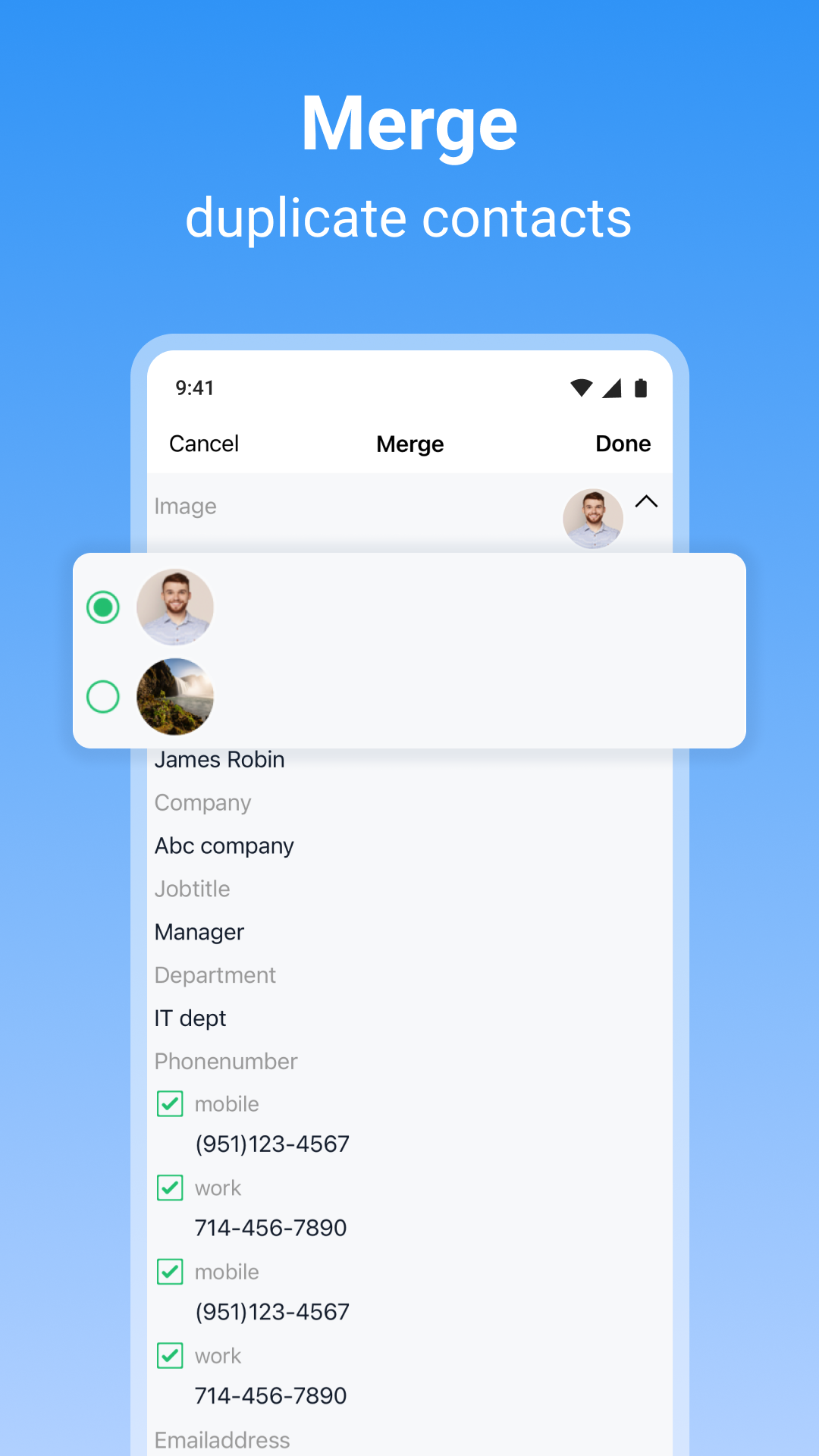 اسکرین شات 4 برنامه SA Contacts Pro