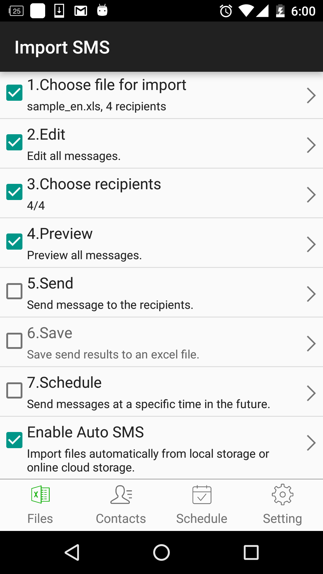 اسکرین شات 1 برنامه SA Group Text Lite
