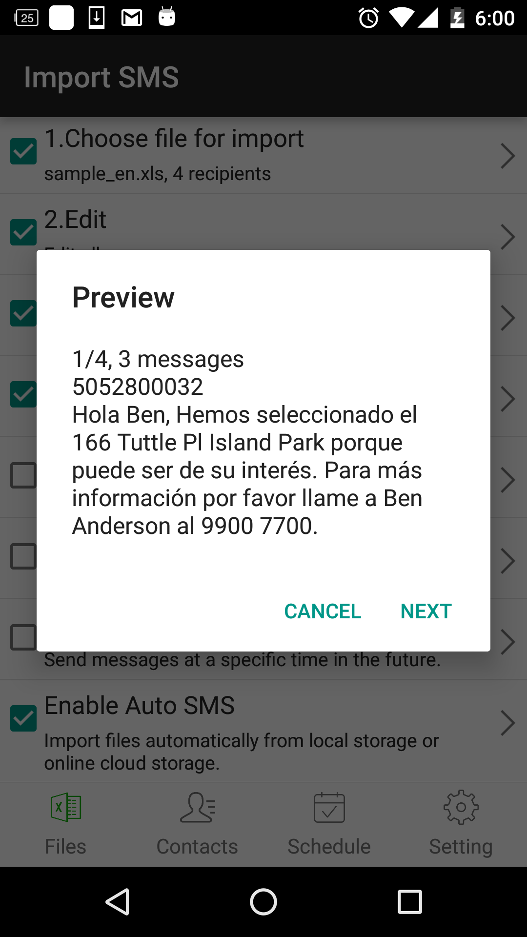 اسکرین شات 2 برنامه SA Group Text Lite