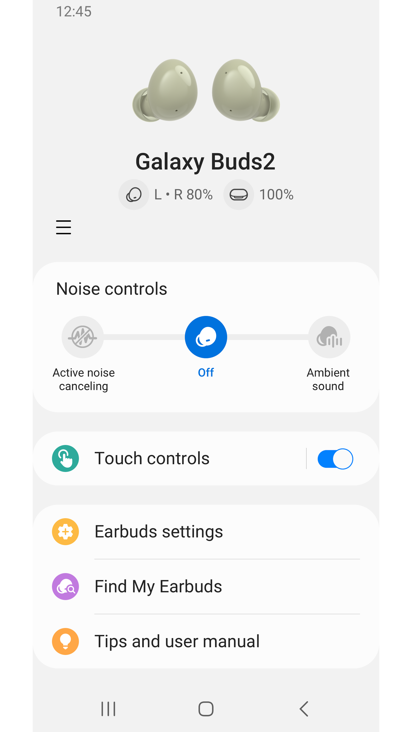 اسکرین شات 1 برنامه Galaxy Buds2 Manager
