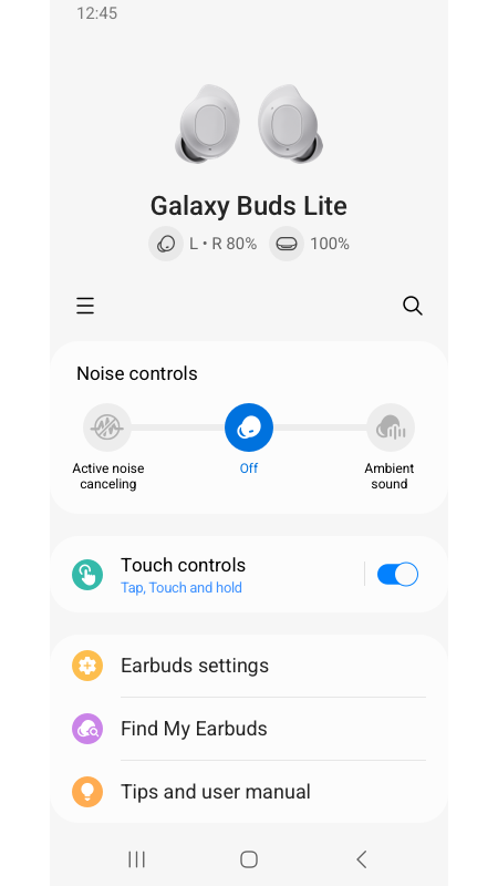 اسکرین شات 2 برنامه Galaxy Buds FE Manager