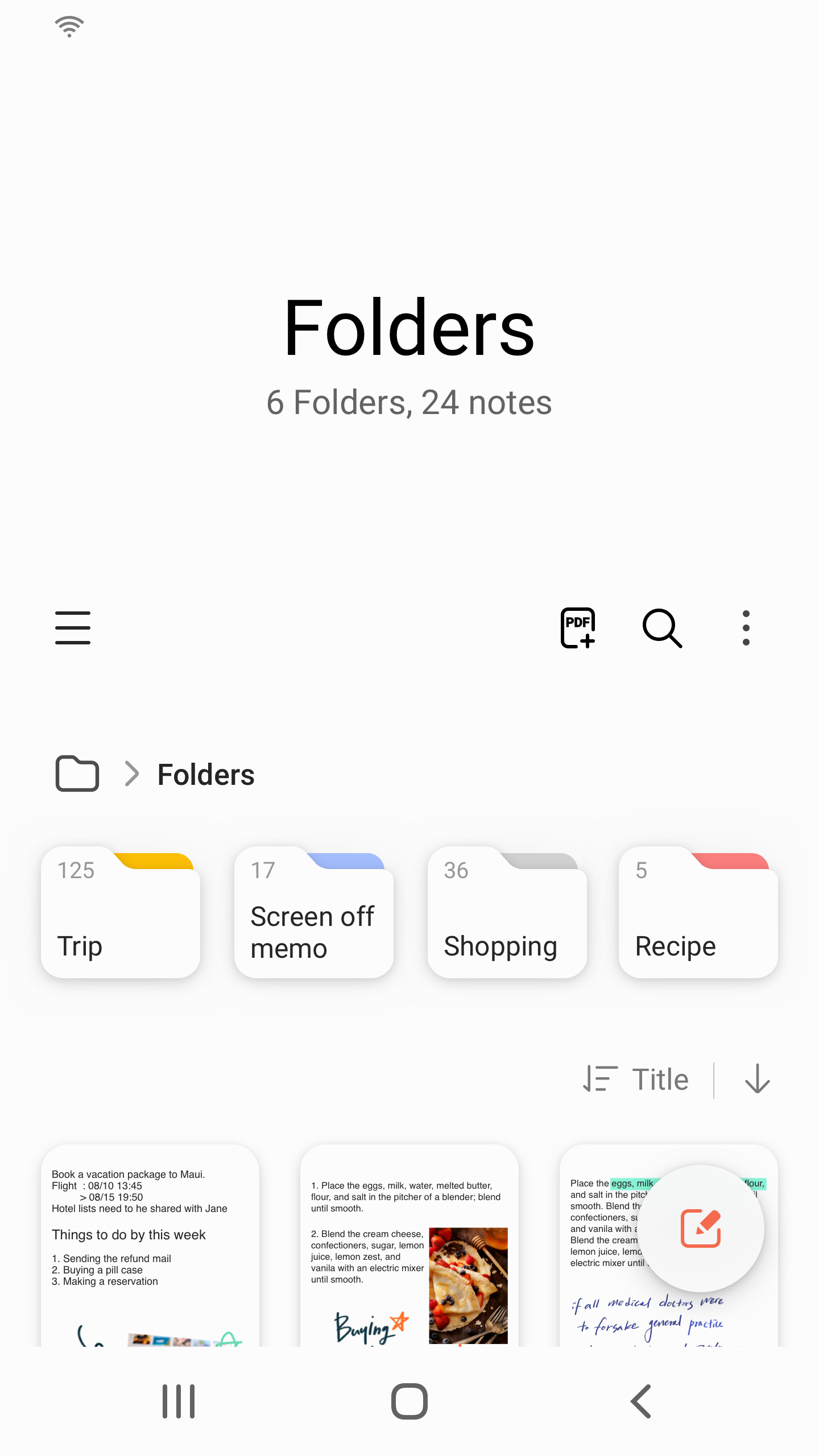 اسکرین شات 1 برنامه Samsung Notes