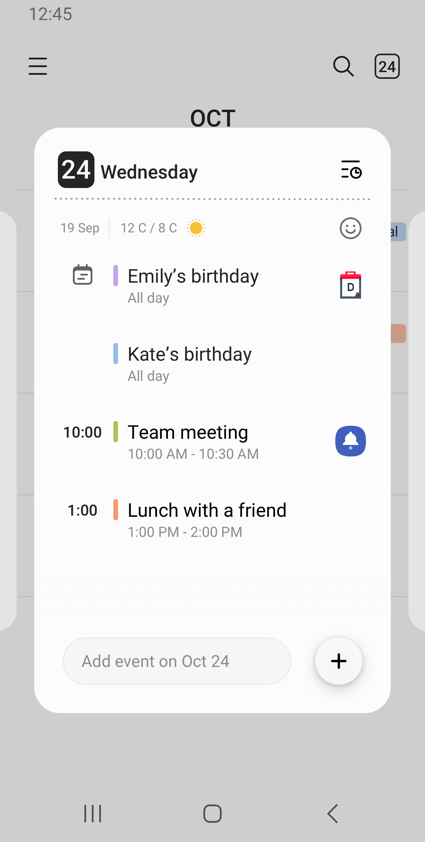 اسکرین شات 6 برنامه Samsung Calendar