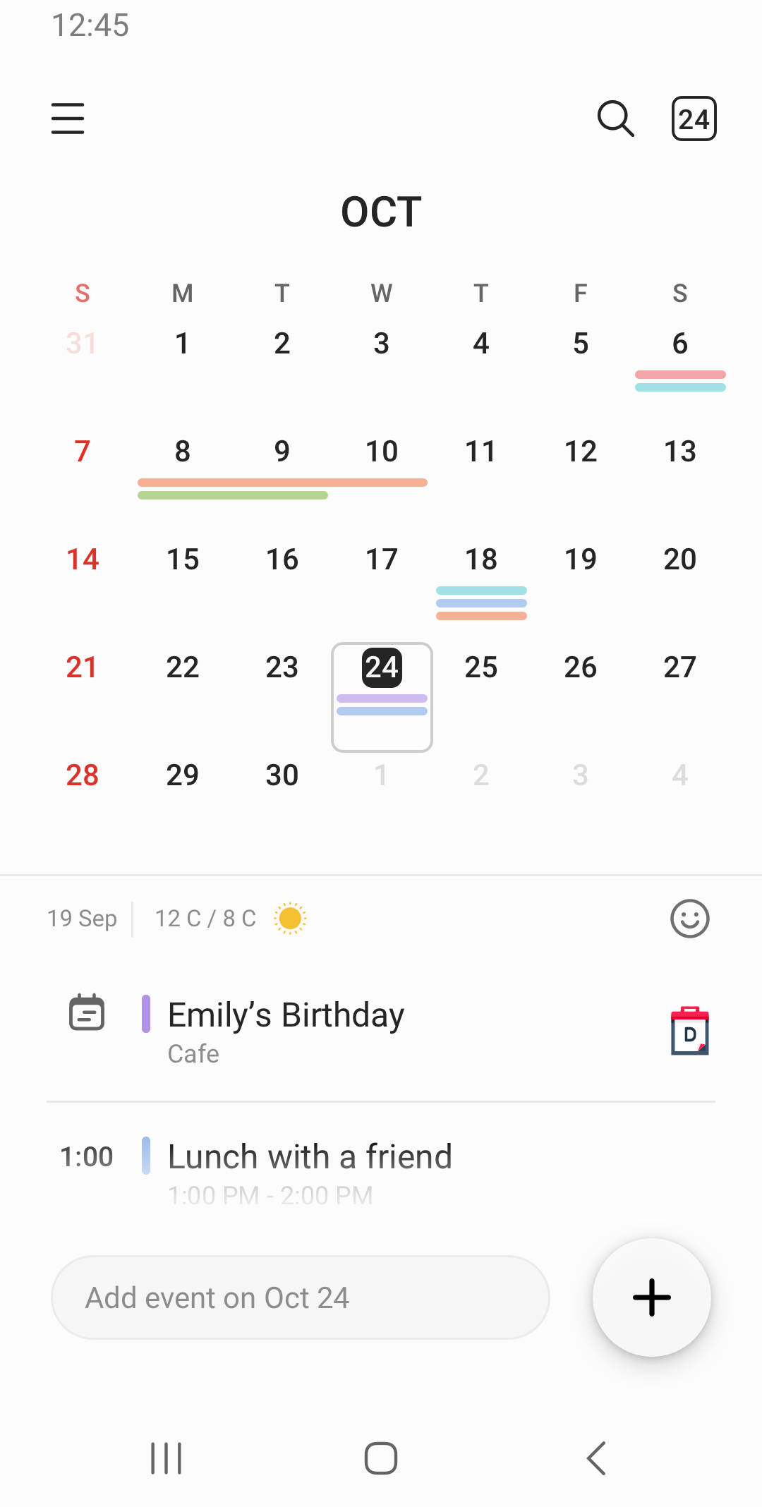 اسکرین شات 3 برنامه Samsung Calendar