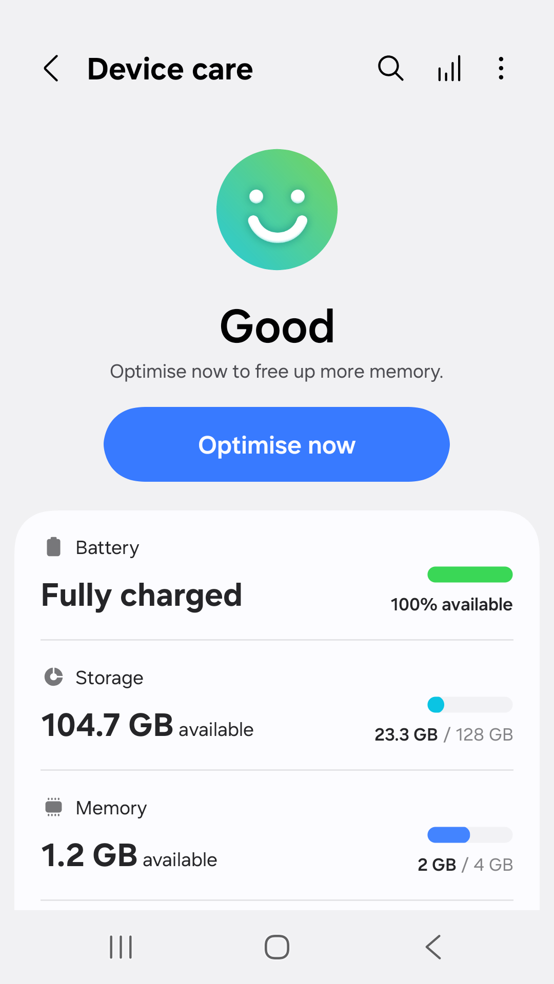 اسکرین شات 1 برنامه Device Care
