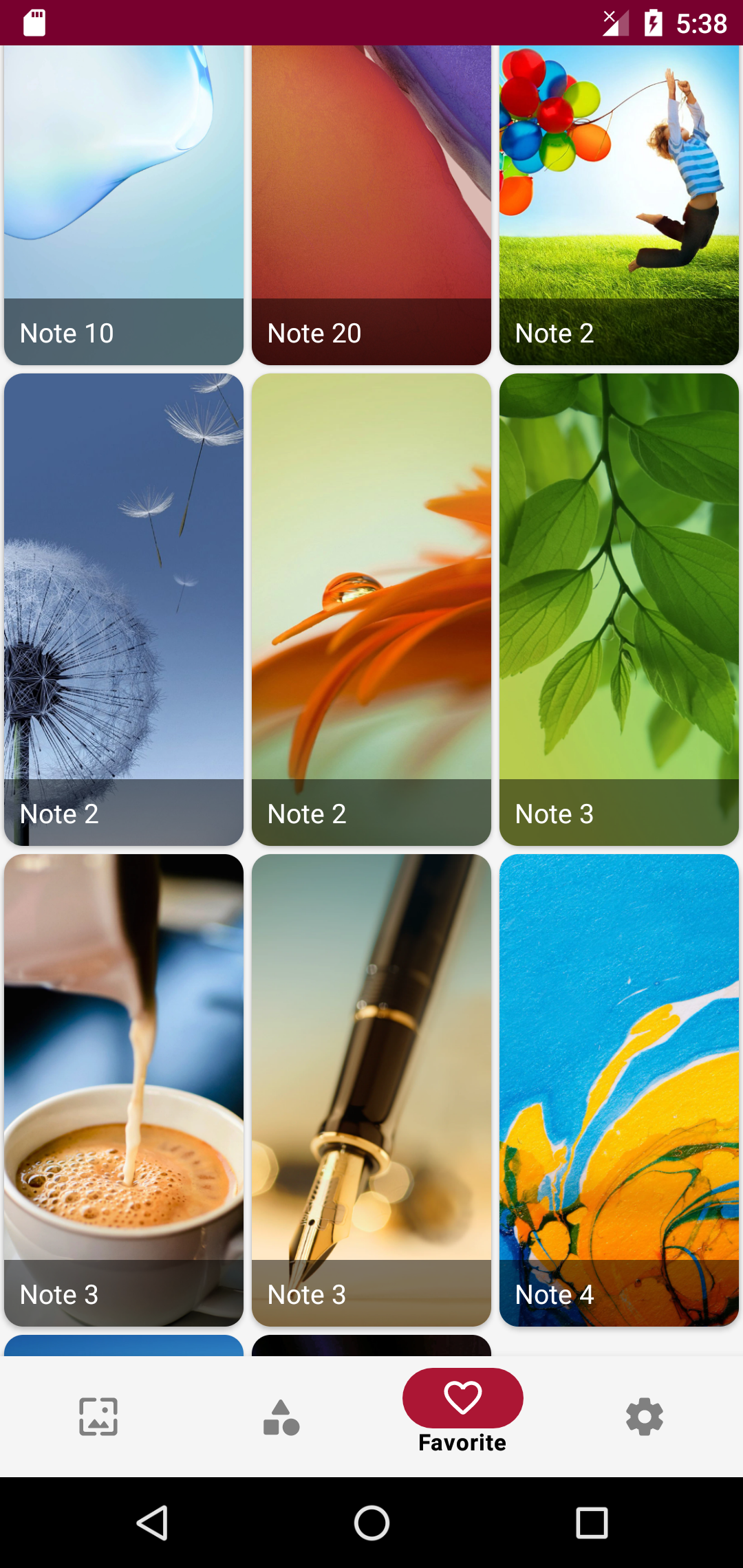 اسکرین شات 8 برنامه Wallpaper for Note Series