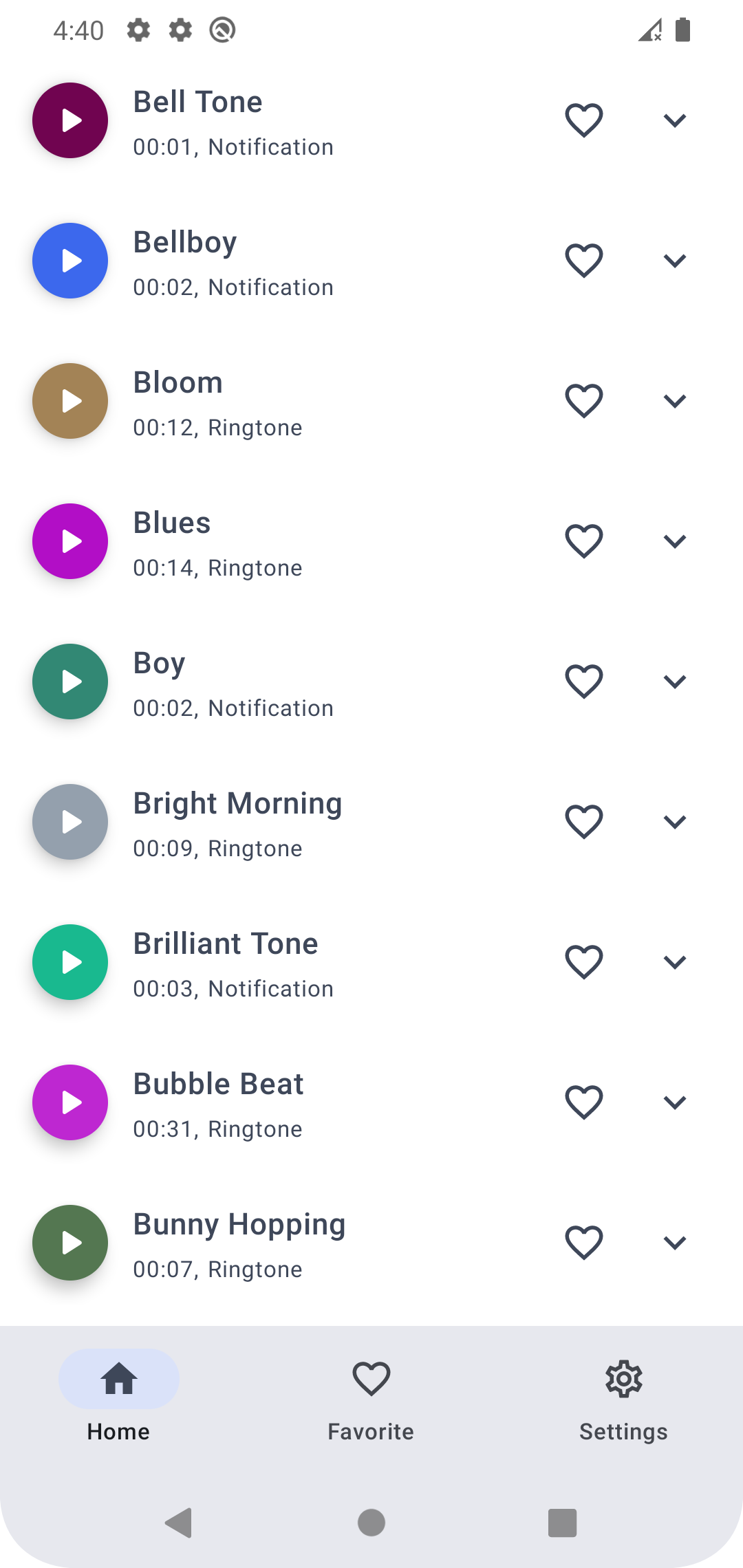 اسکرین شات 1 برنامه Phone Ringtones - Stock Tone