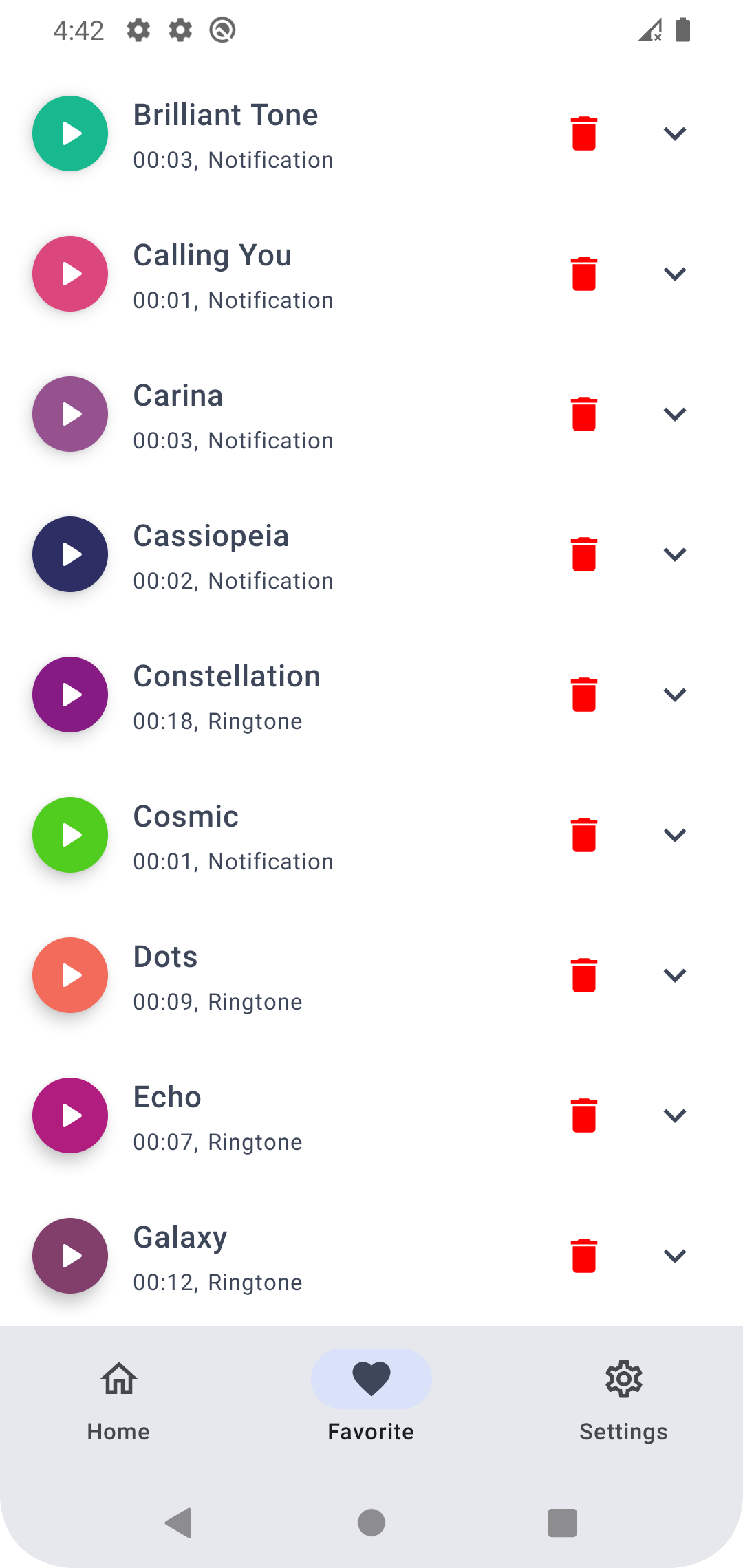 اسکرین شات 5 برنامه Phone Ringtones - Stock Tone