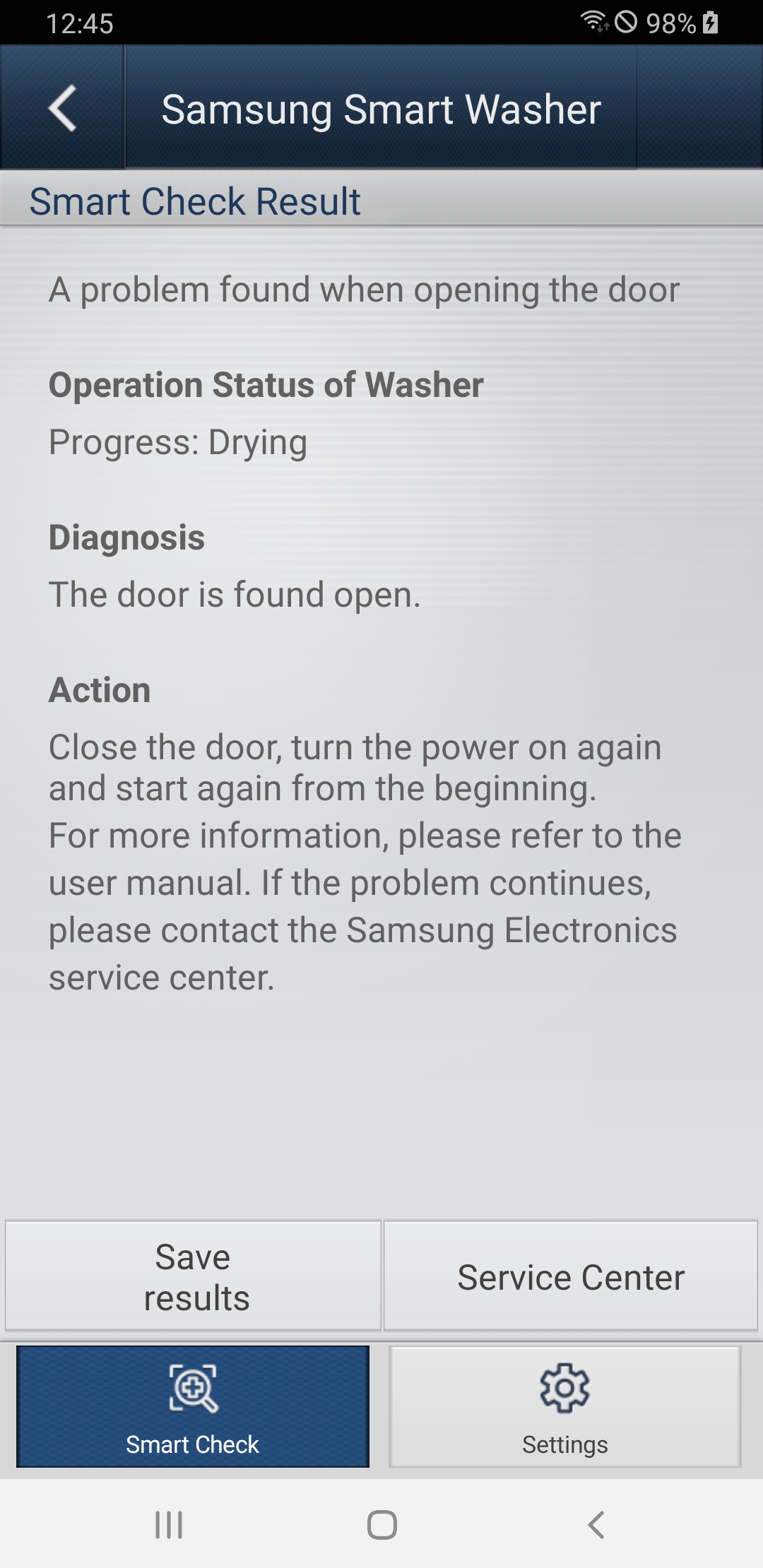 اسکرین شات 4 برنامه SAMSUNG Smart Washer/Dryer