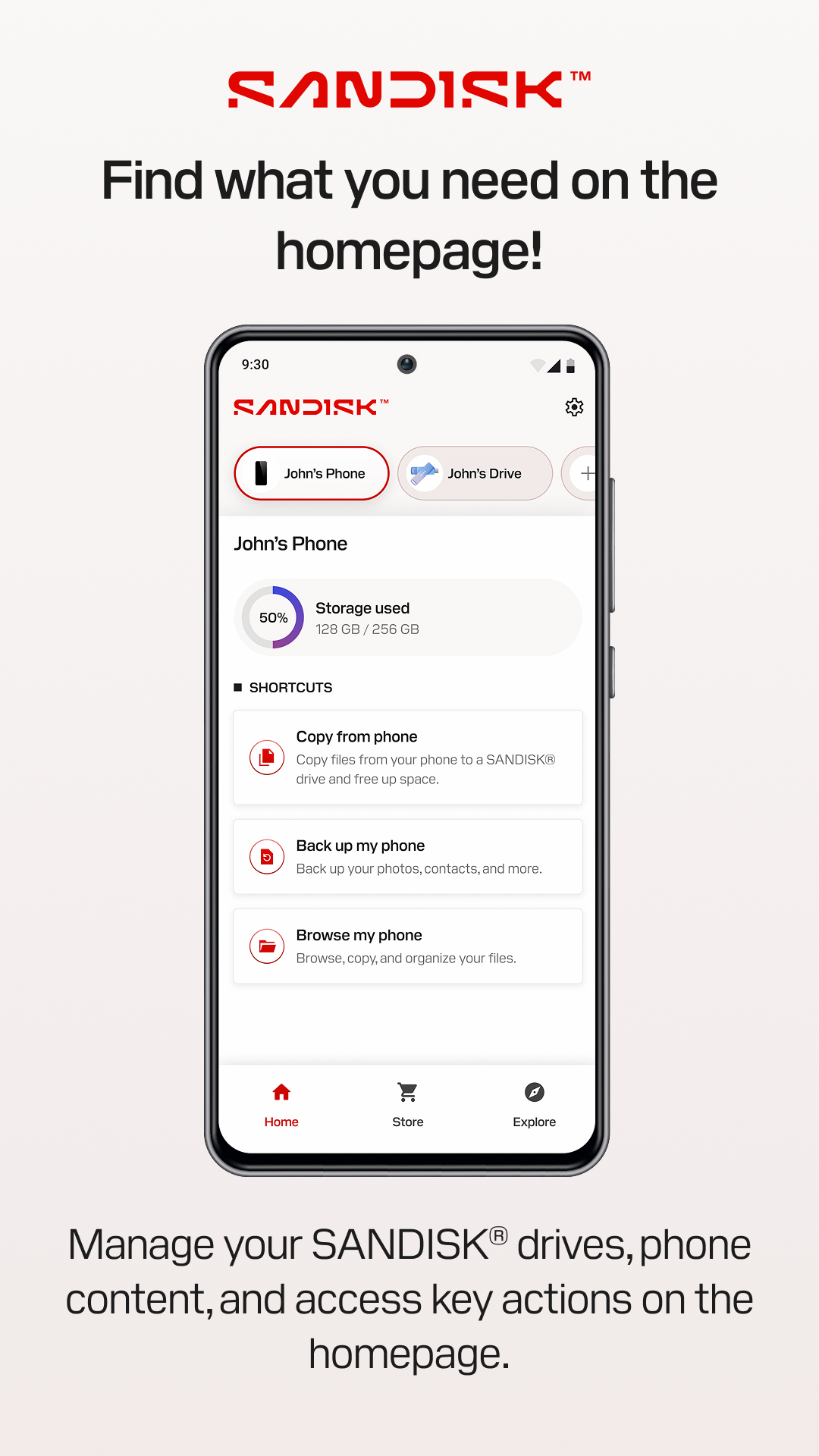 اسکرین شات 1 برنامه SanDisk Memory Zone