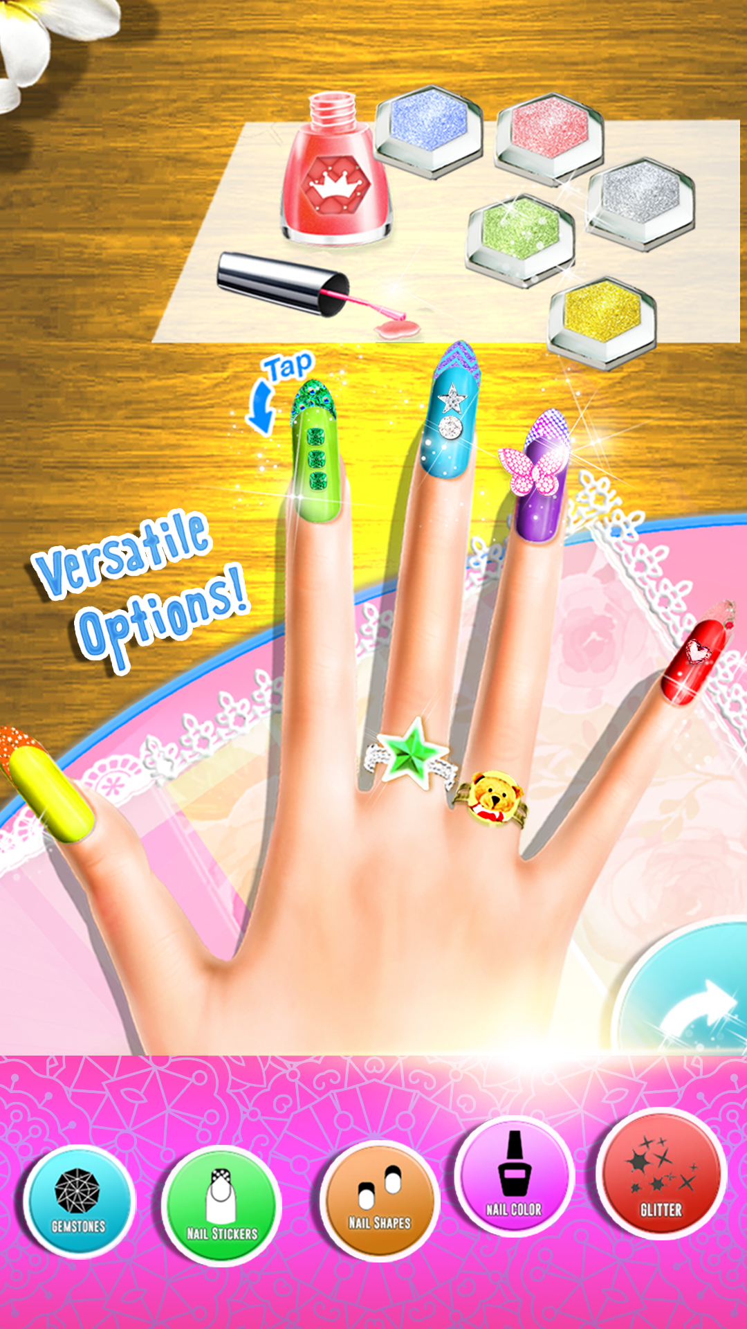 اسکرین شات 5 برنامه My Nails Salon - Girls Game
