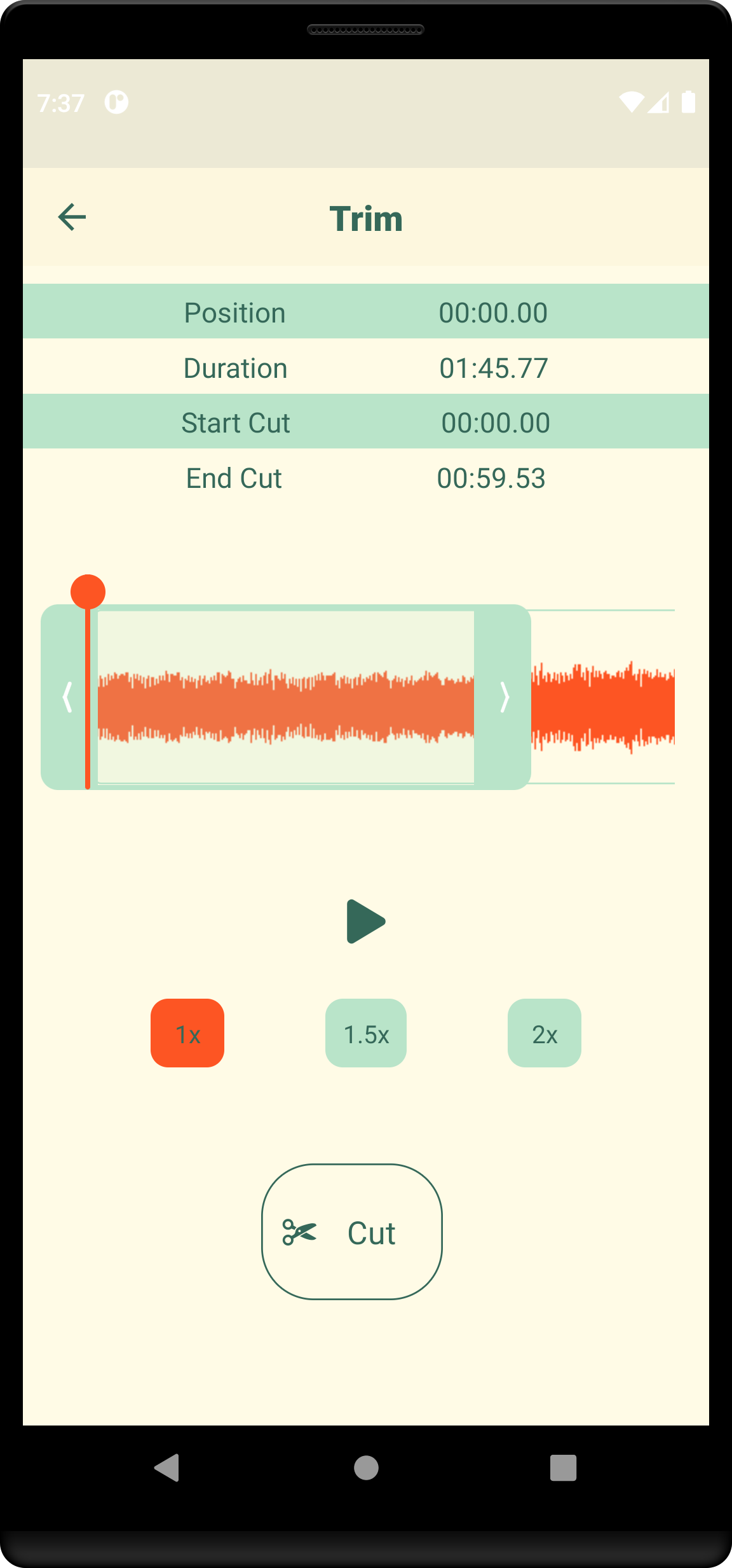 اسکرین شات 6 برنامه TrimVocal - Cut voice message