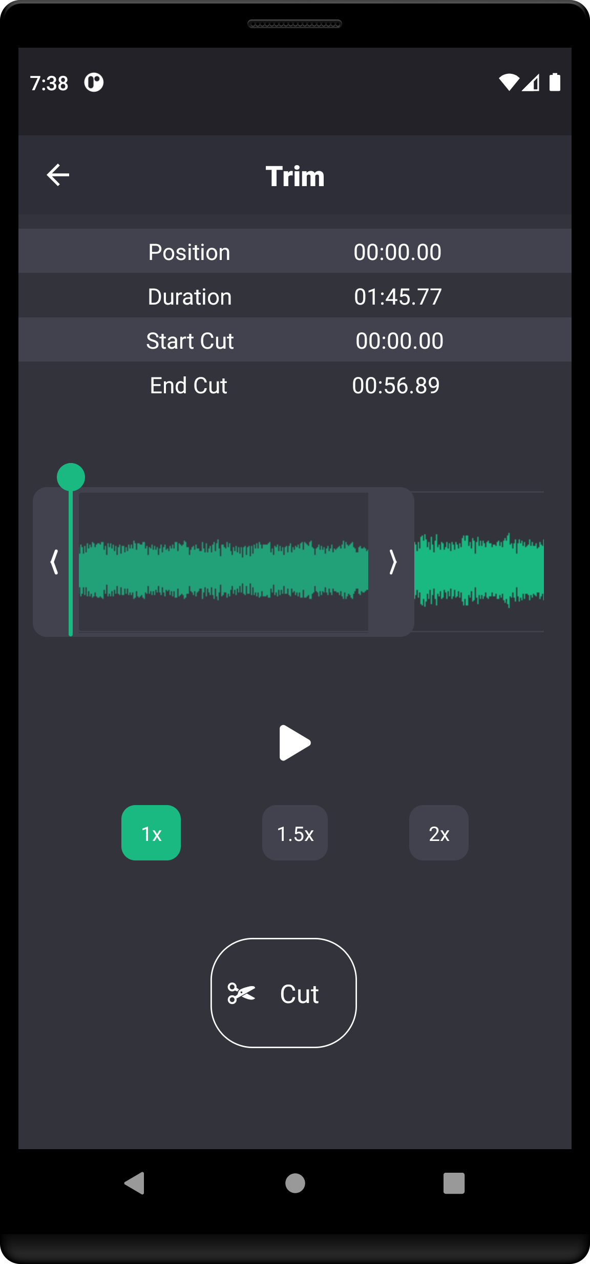 اسکرین شات 5 برنامه TrimVocal - Cut voice message