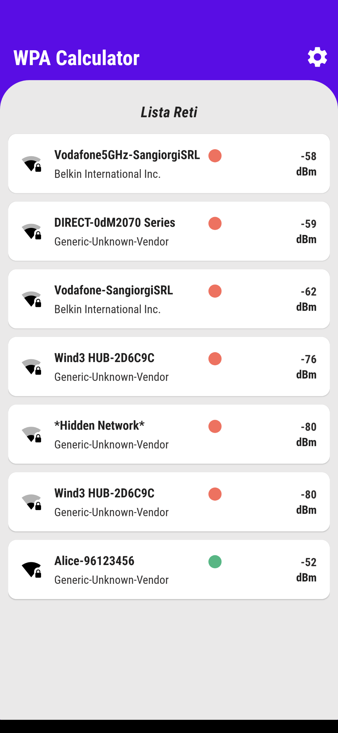 اسکرین شات 1 برنامه Wpa Calculator