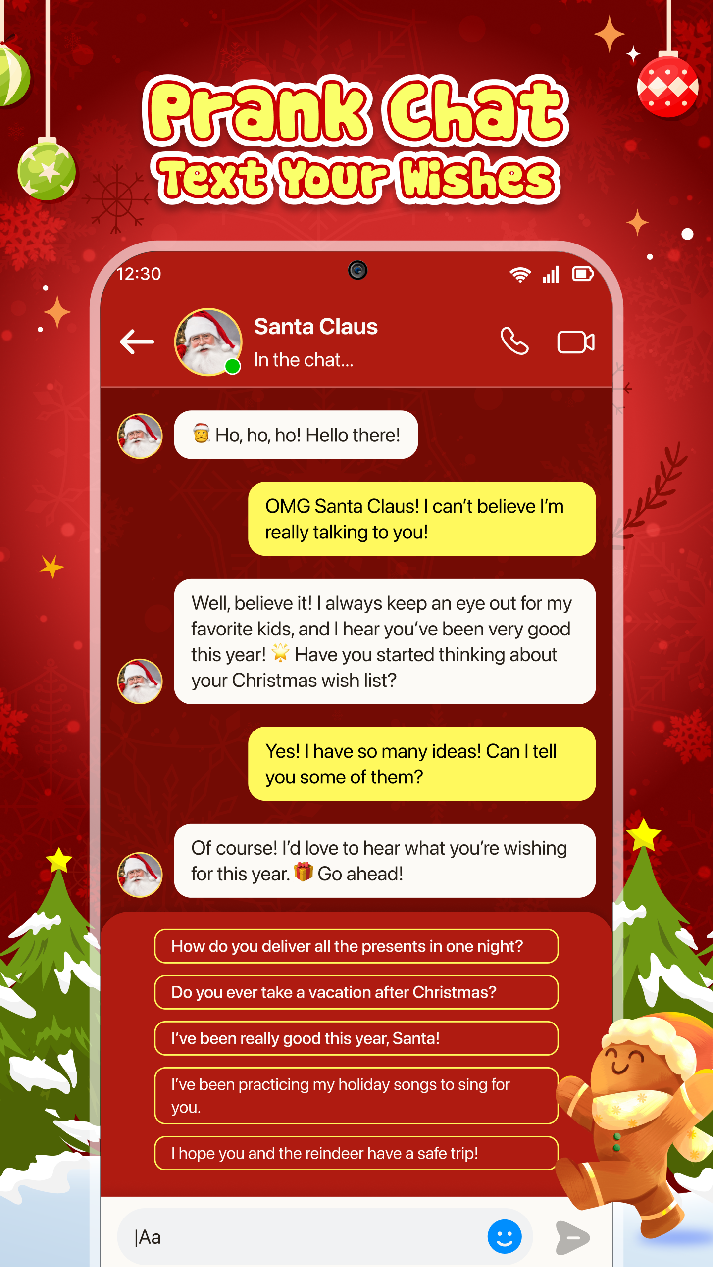 اسکرین شات 3 برنامه Call Santa Claus & Prank Call