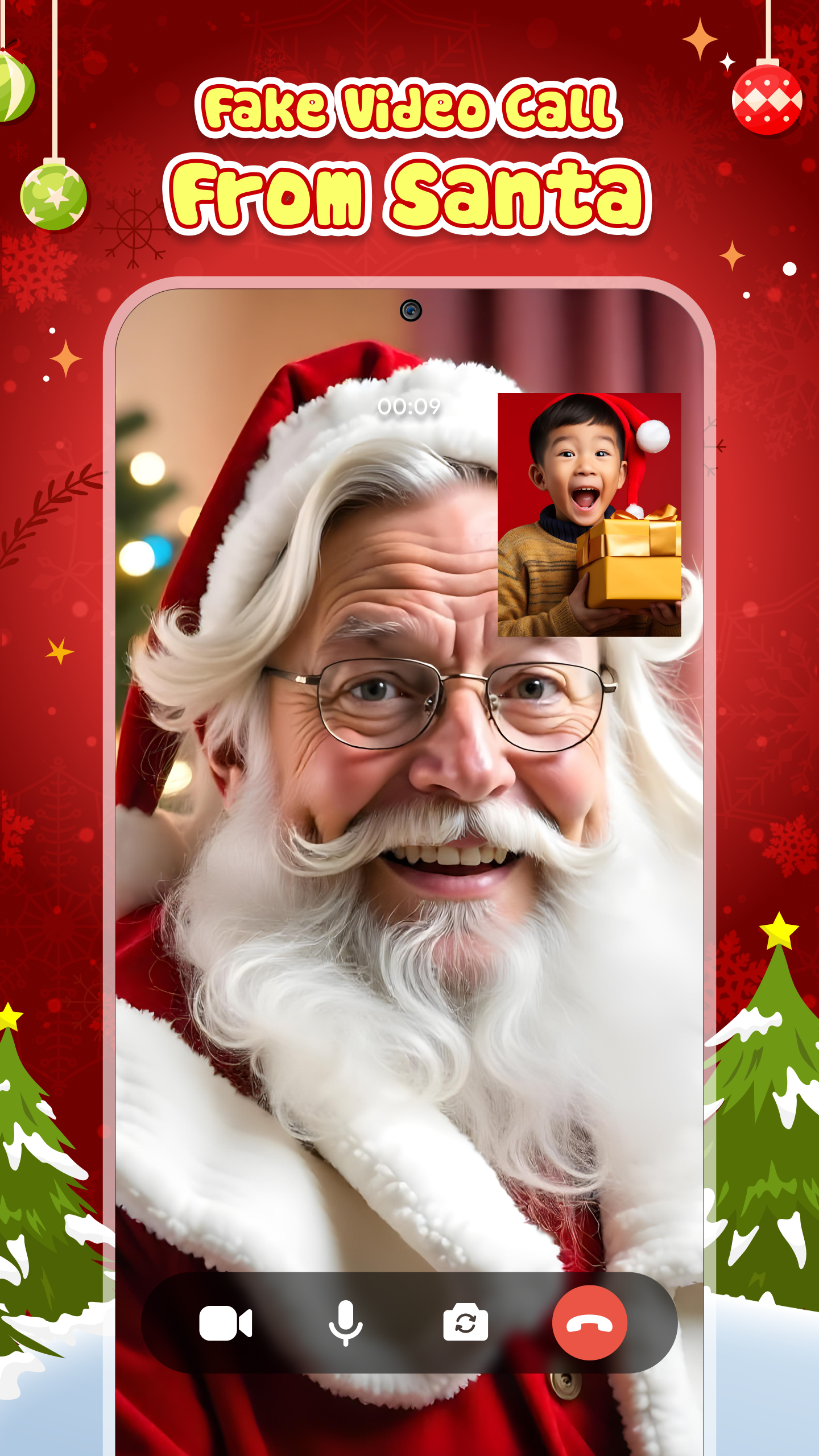 اسکرین شات 4 برنامه Call Santa Claus & Prank Call
