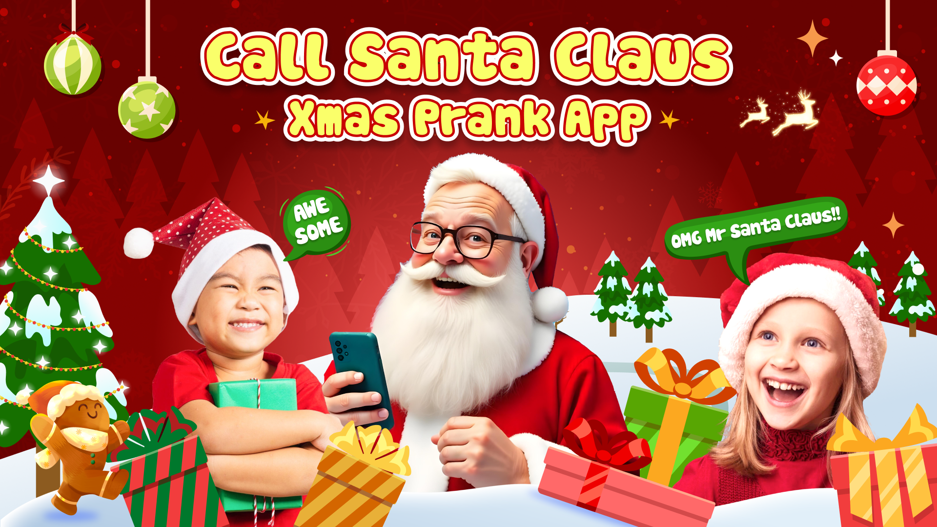 اسکرین شات 1 برنامه Call Santa Claus & Prank Call