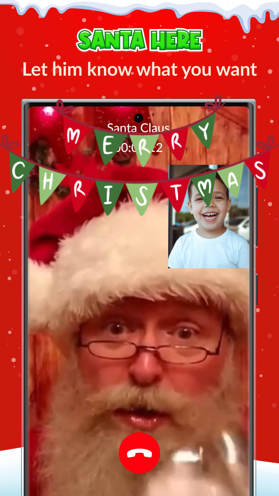 اسکرین شات 3 برنامه Call Santa Claus - Prank Call