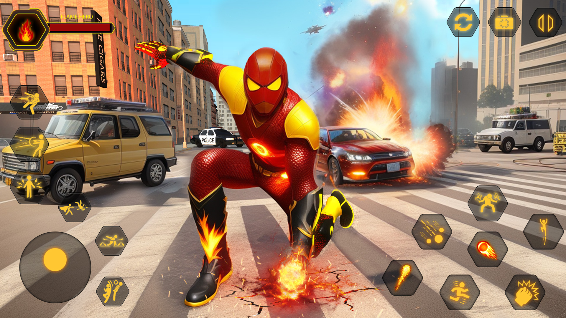 اسکرین شات 5 بازی Fire Hero 3D - Superhero Games