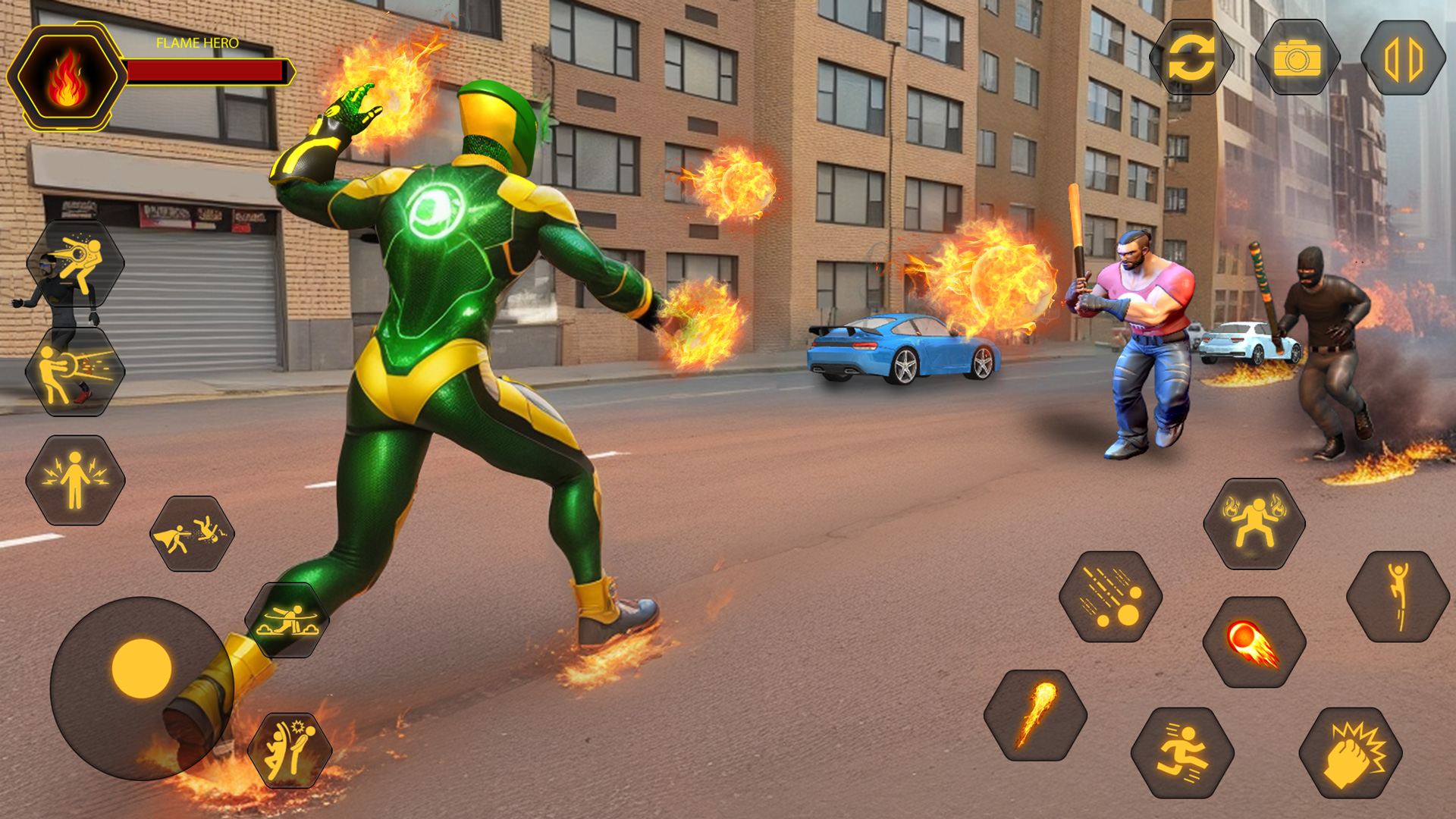 اسکرین شات 3 بازی Fire Hero 3D - Superhero Games