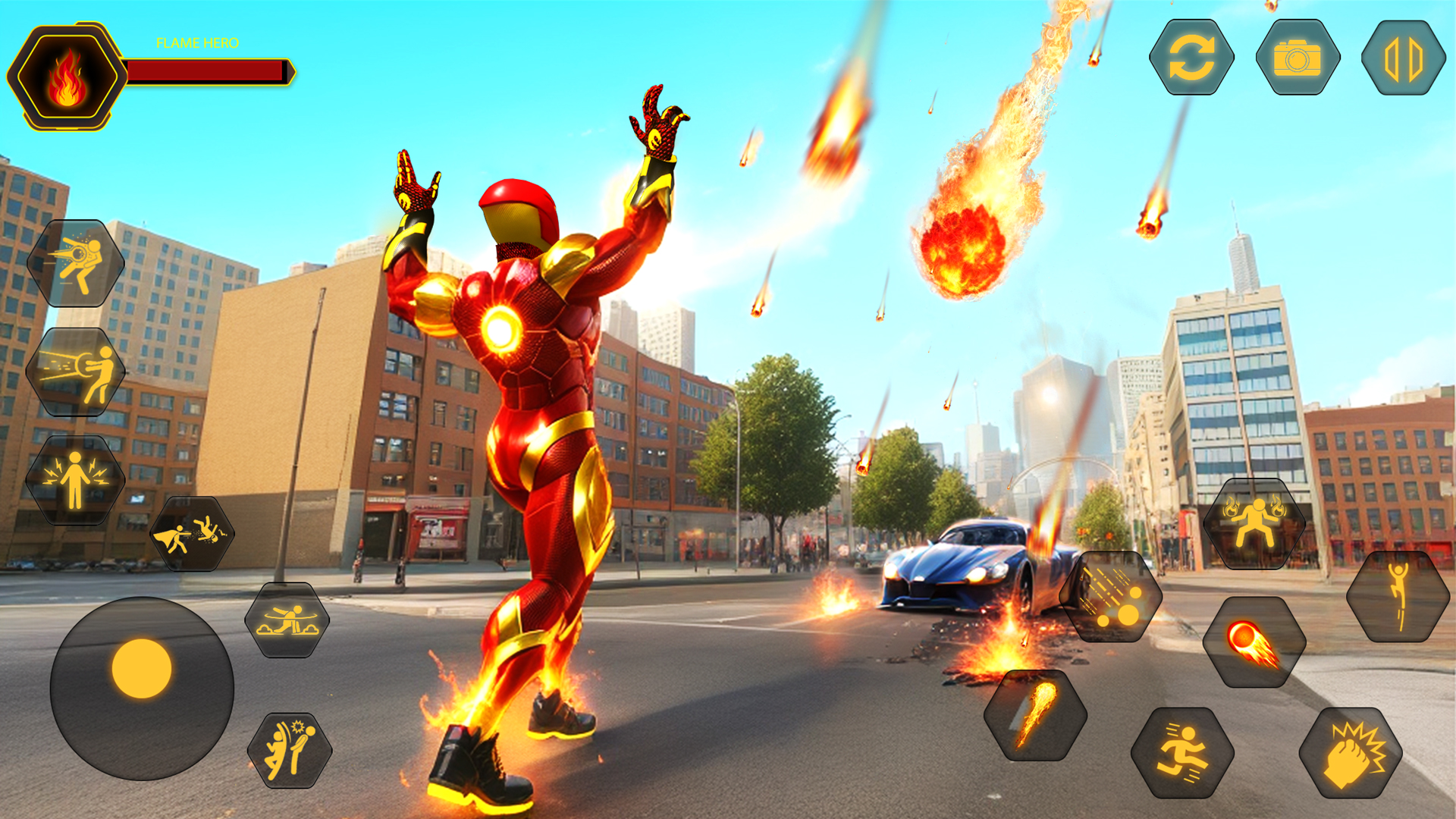 اسکرین شات 2 بازی Fire Hero 3D - Superhero Games