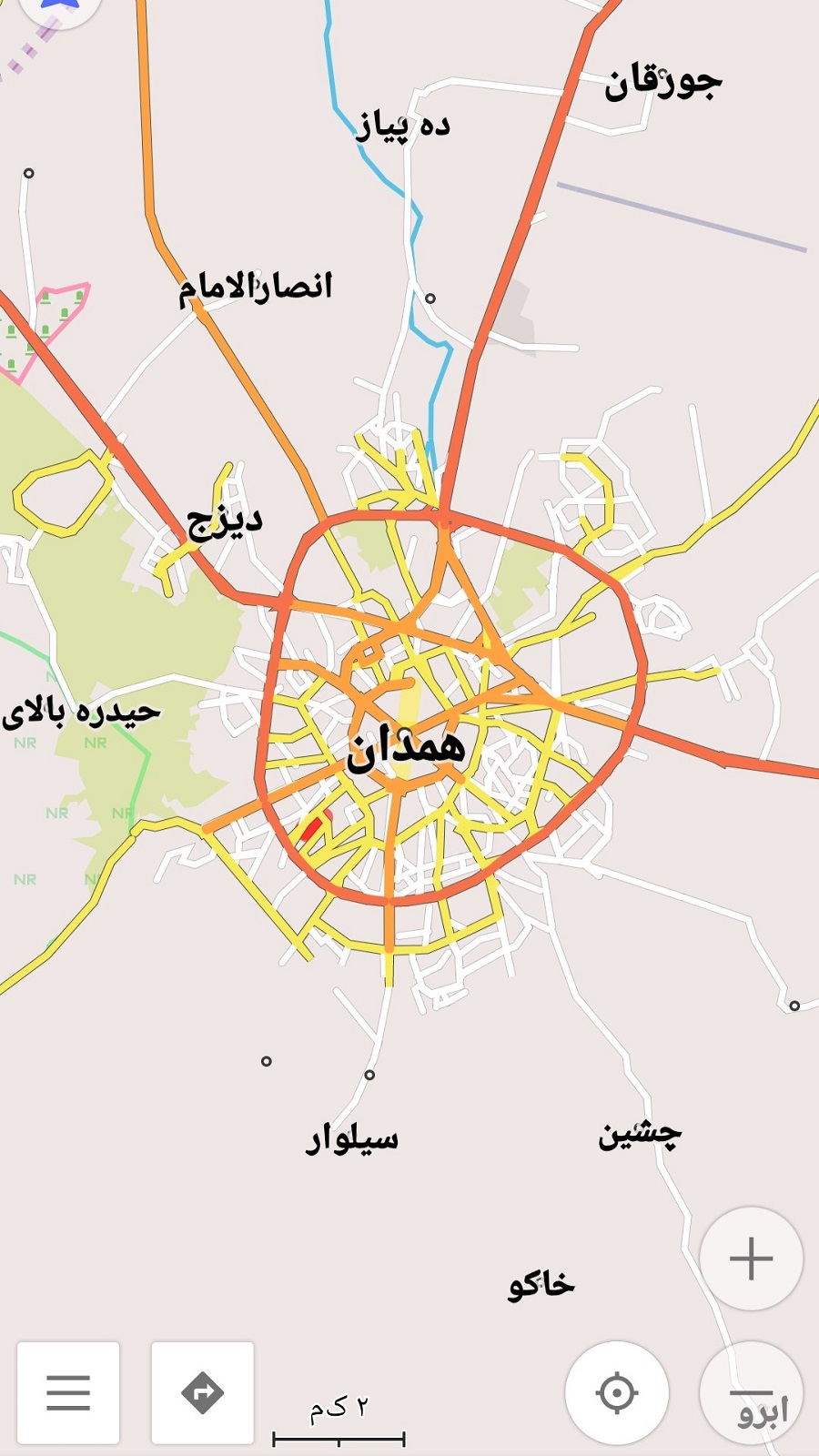 اسکرین شات 5 برنامه نقشه آفلاین مرکزی (کرمانشاه همدان ...)