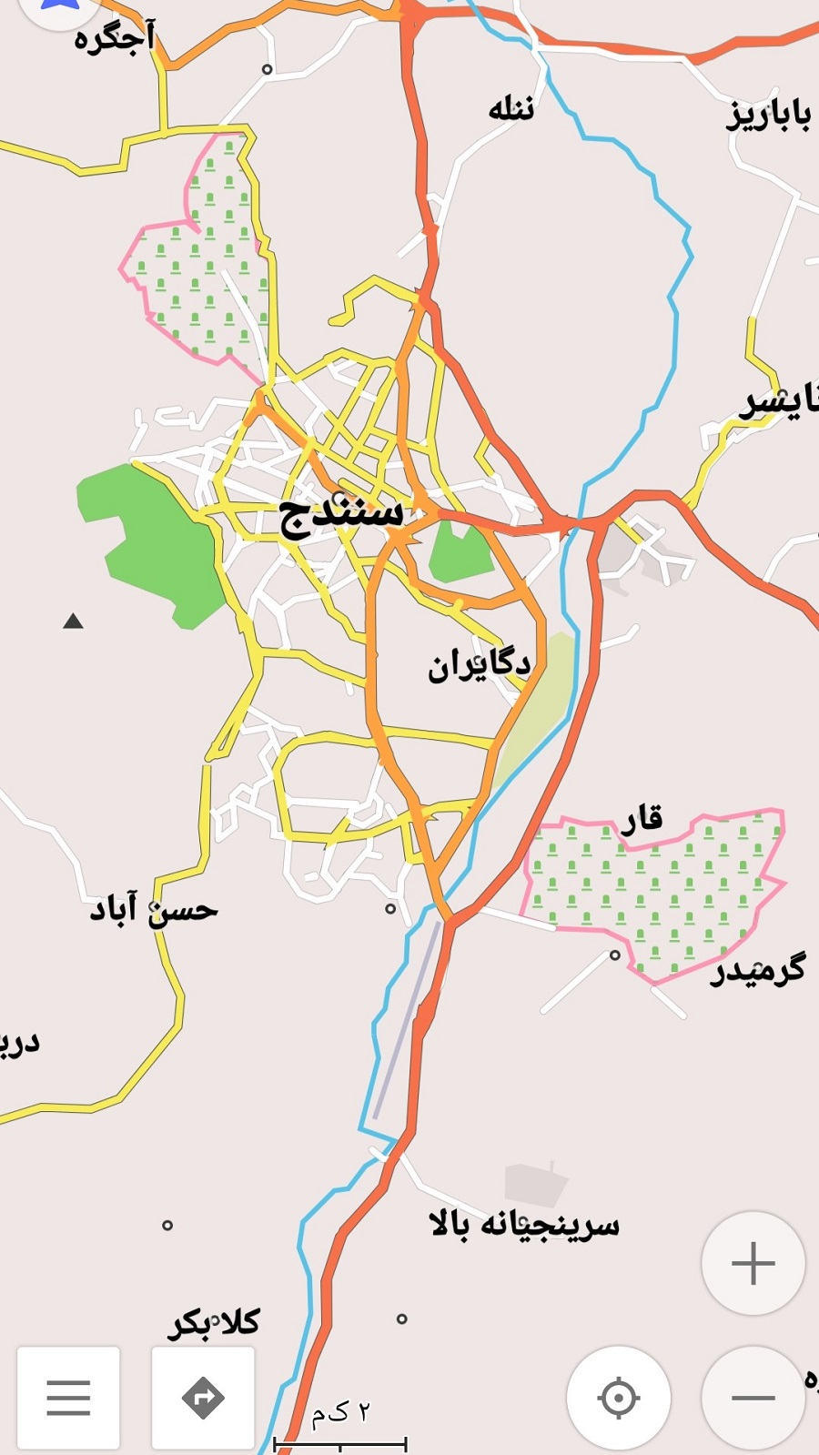اسکرین شات 7 برنامه نقشه آفلاین مرکزی (کرمانشاه همدان ...)
