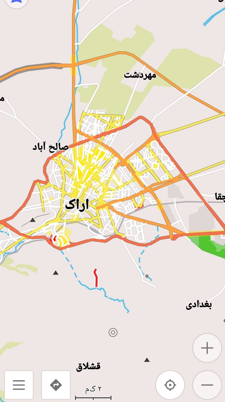اسکرین شات 1 برنامه نقشه آفلاین مرکزی (کرمانشاه همدان ...)