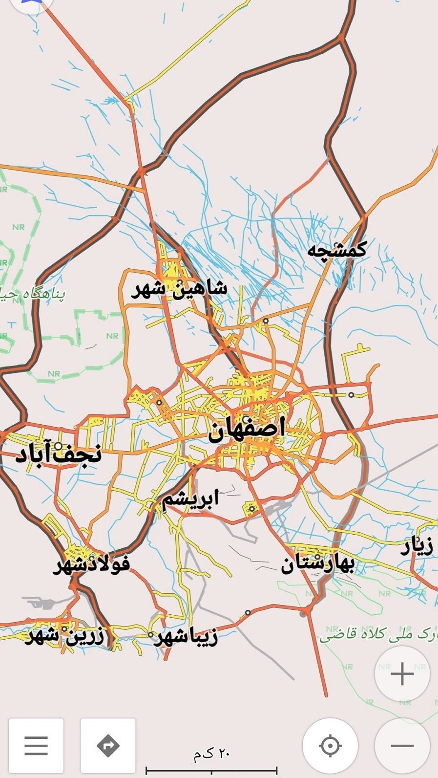 اسکرین شات 1 برنامه نقشه آفلاین اصفهان
