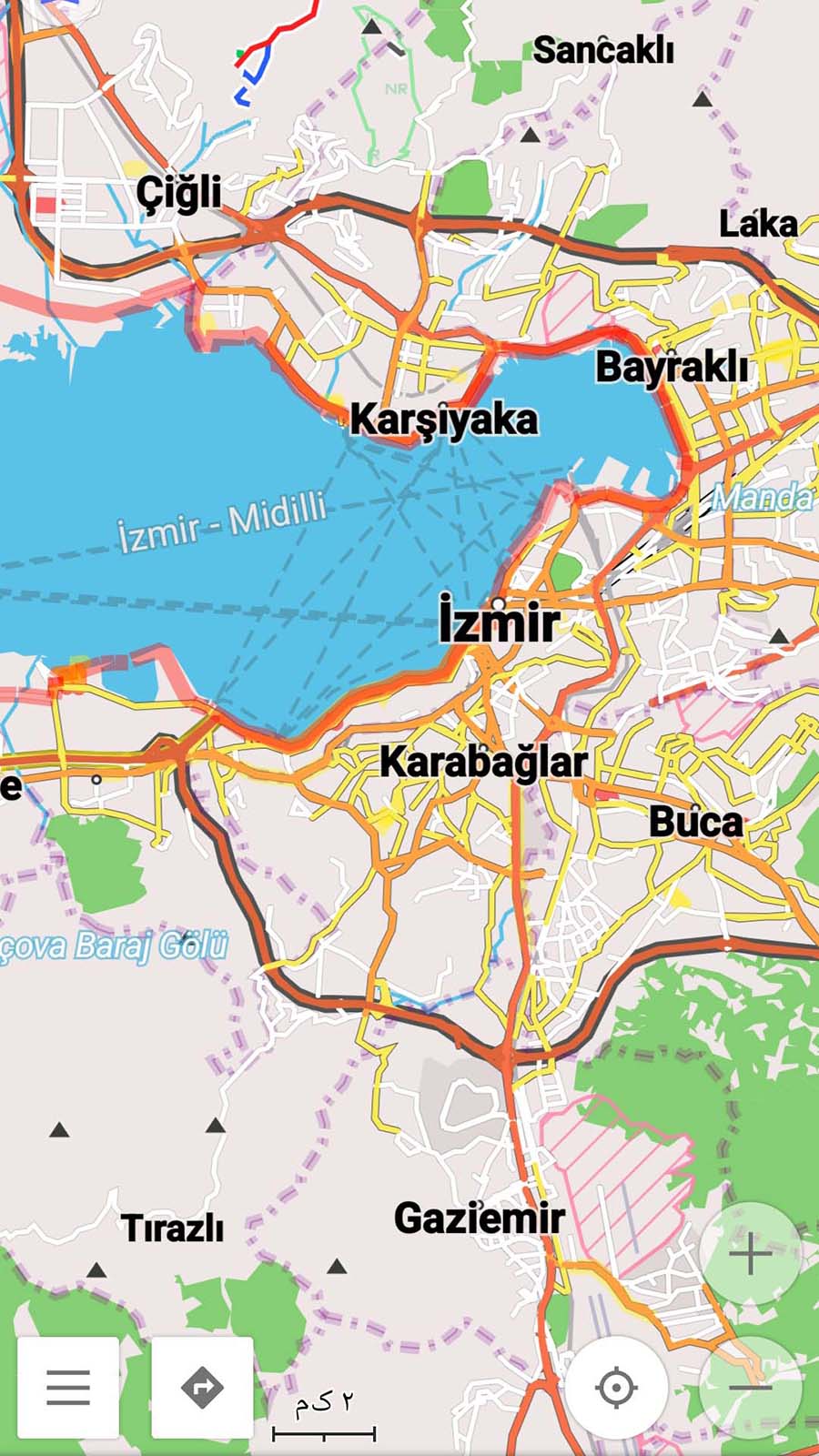 اسکرین شات 1 برنامه نقشه آفلاین ازمیر