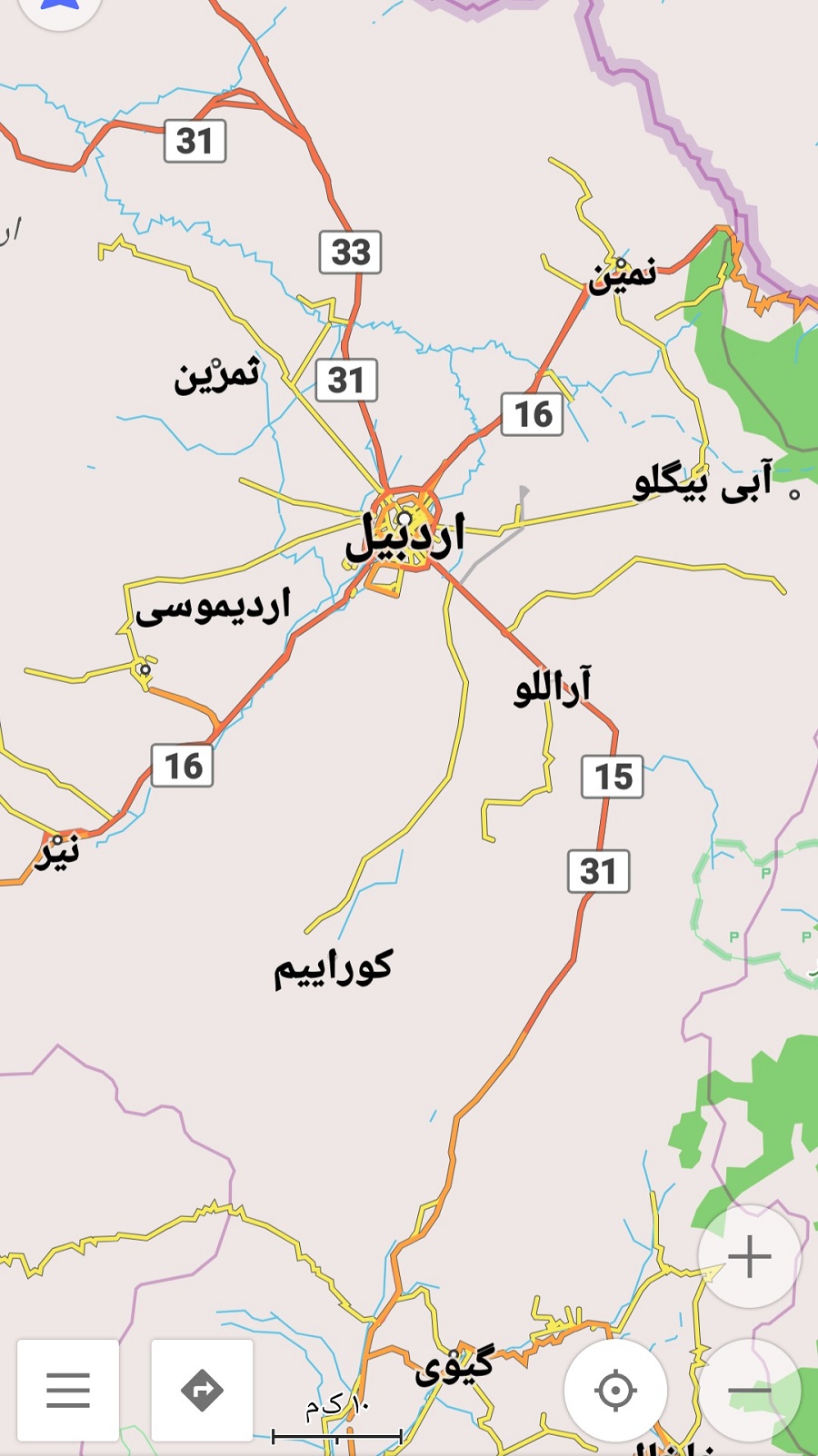 اسکرین شات 3 برنامه نقشه آفلاین گیلان (اردبیل، زنجان)