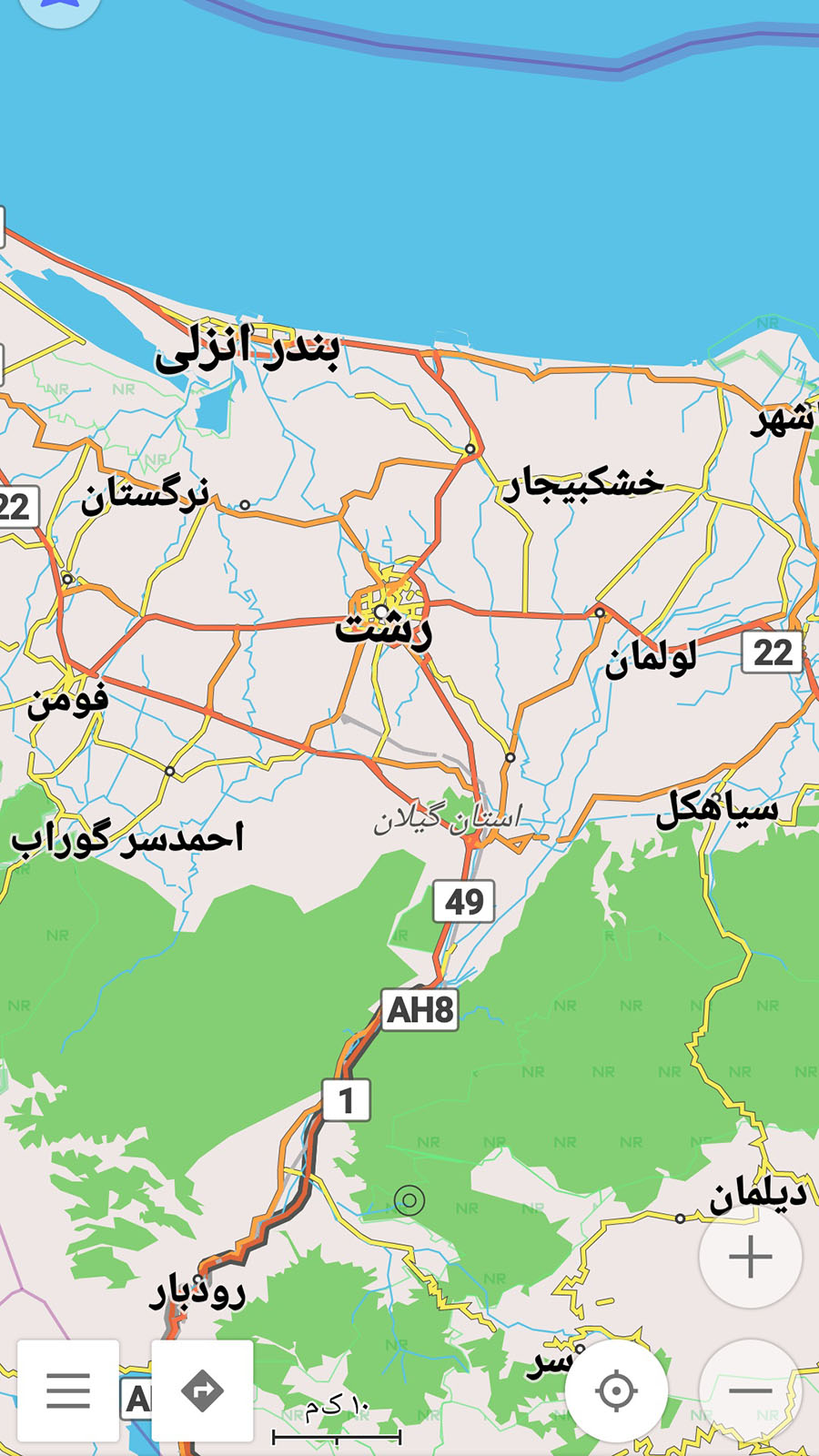اسکرین شات 1 برنامه نقشه آفلاین گیلان (اردبیل، زنجان)