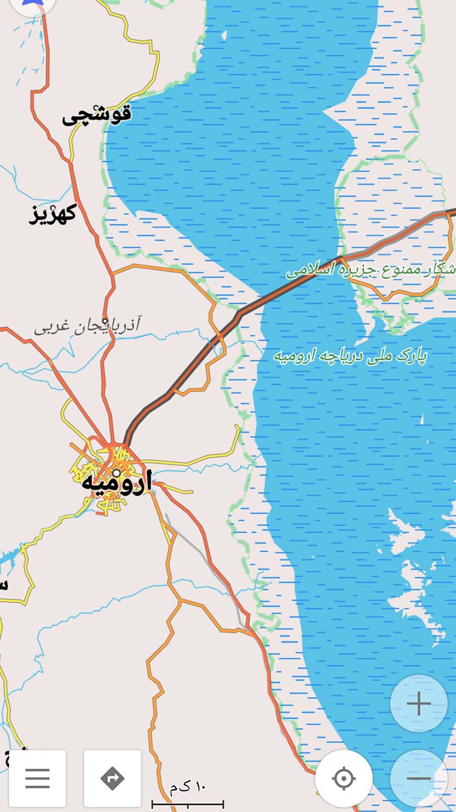 اسکرین شات 2 برنامه نقشه آفلاین آذربایجان (شرقی و غربی)