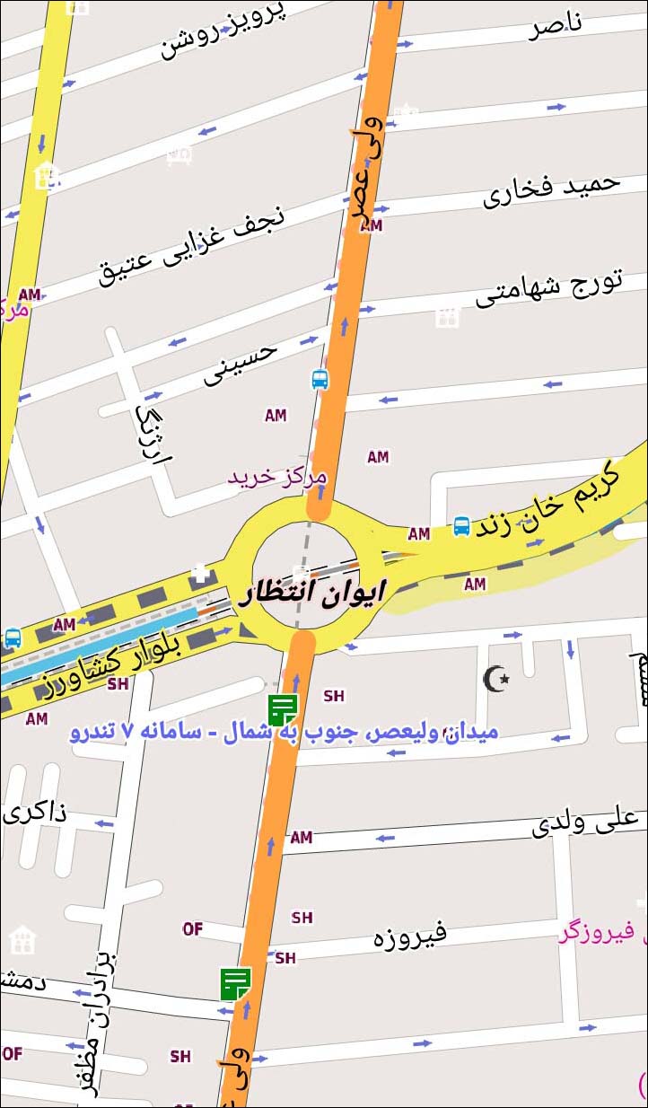 اسکرین شات 3 برنامه نقشه آفلاین تهران