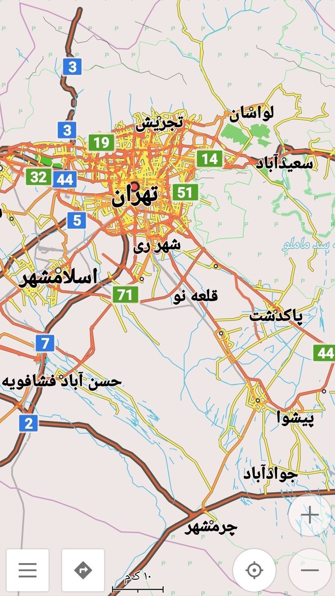 اسکرین شات 1 برنامه نقشه آفلاین تهران