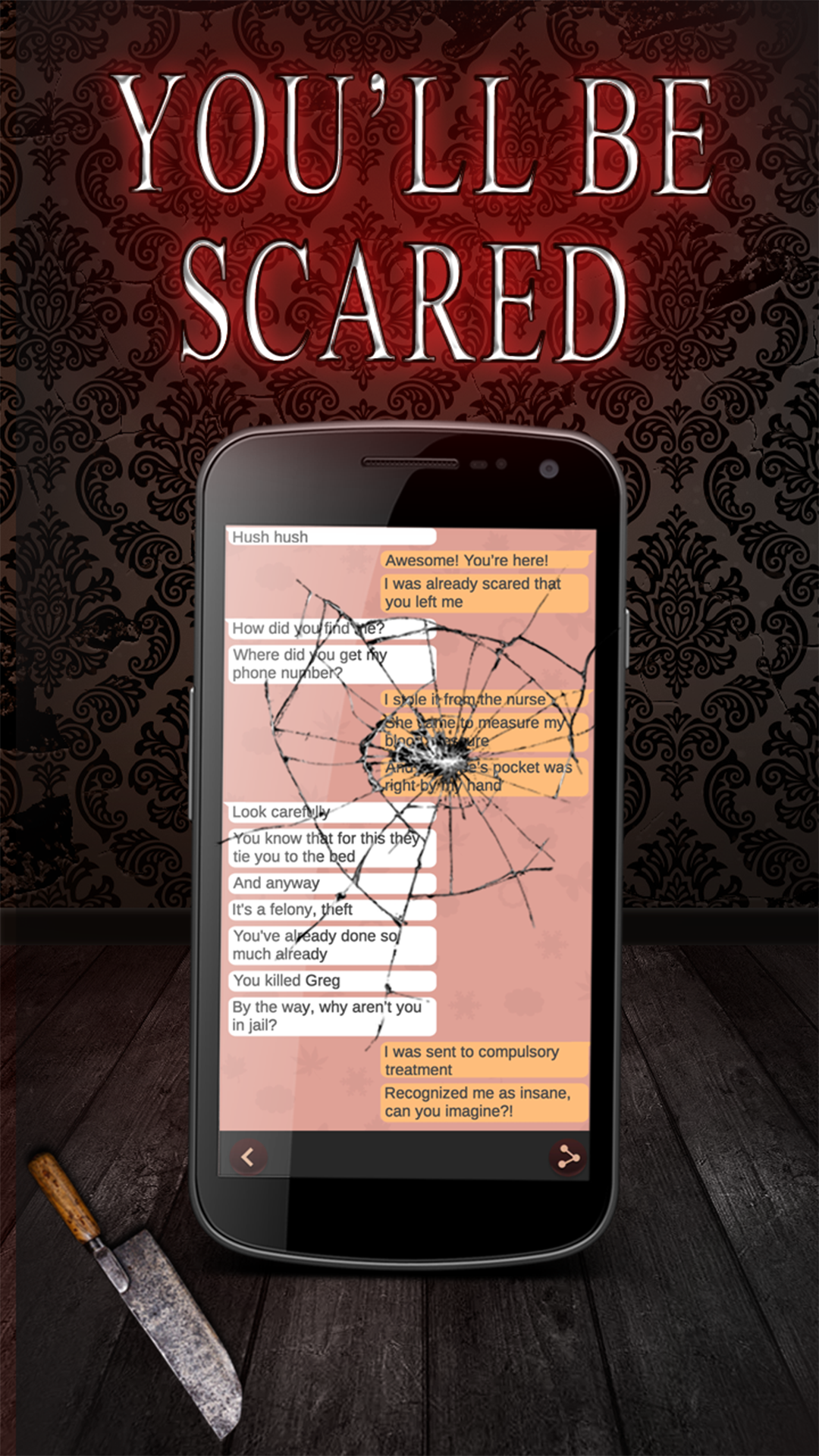 اسکرین شات 4 برنامه Alexandra - Scary Stories Chat