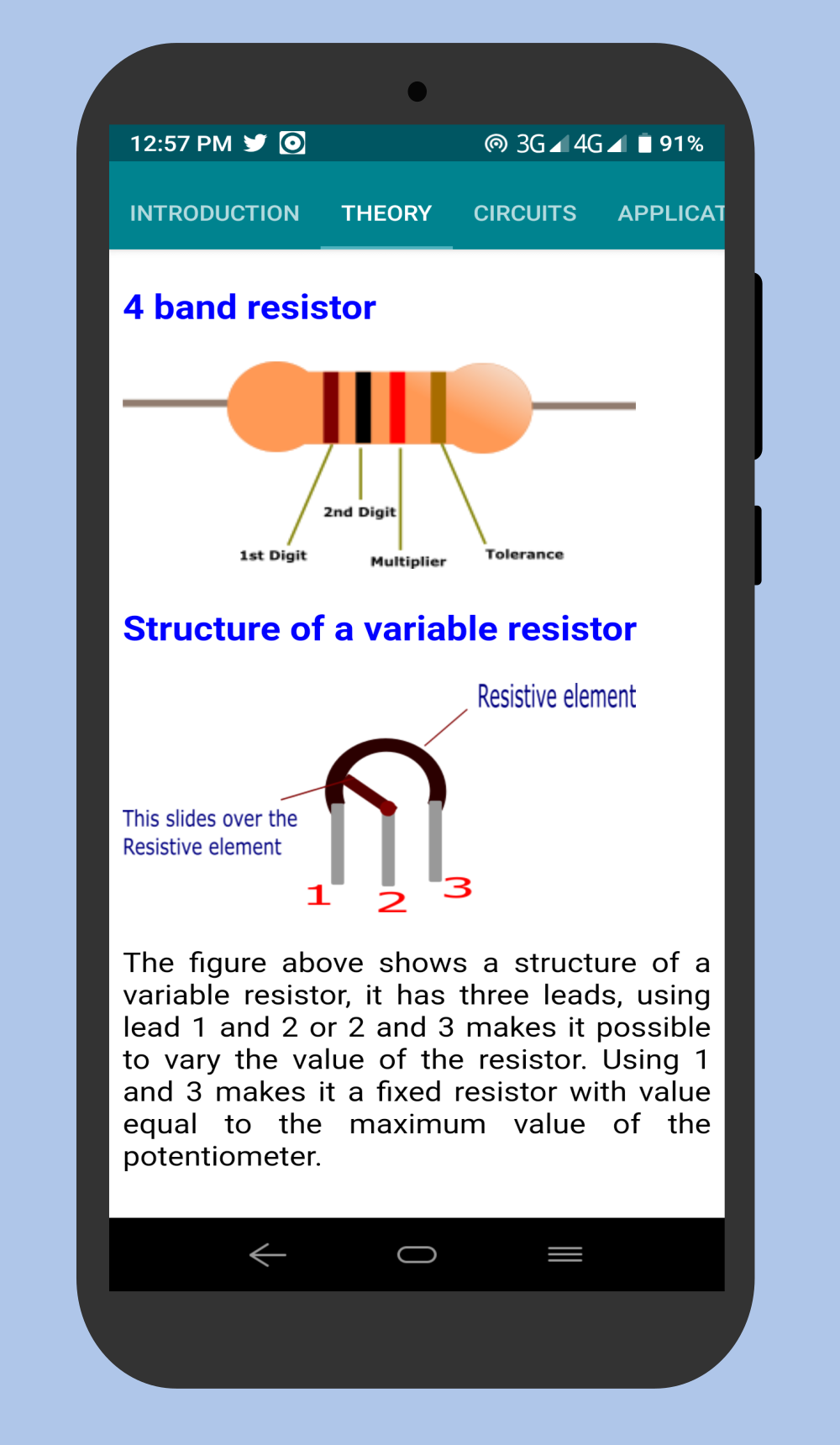 اسکرین شات 2 برنامه Basic Electronics: Study guide